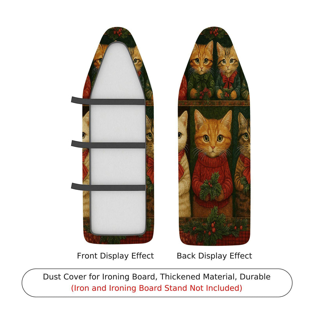 1-Piece Christmas Cat Vintage  Ironing Board Cover, Universal Size, Without Board
