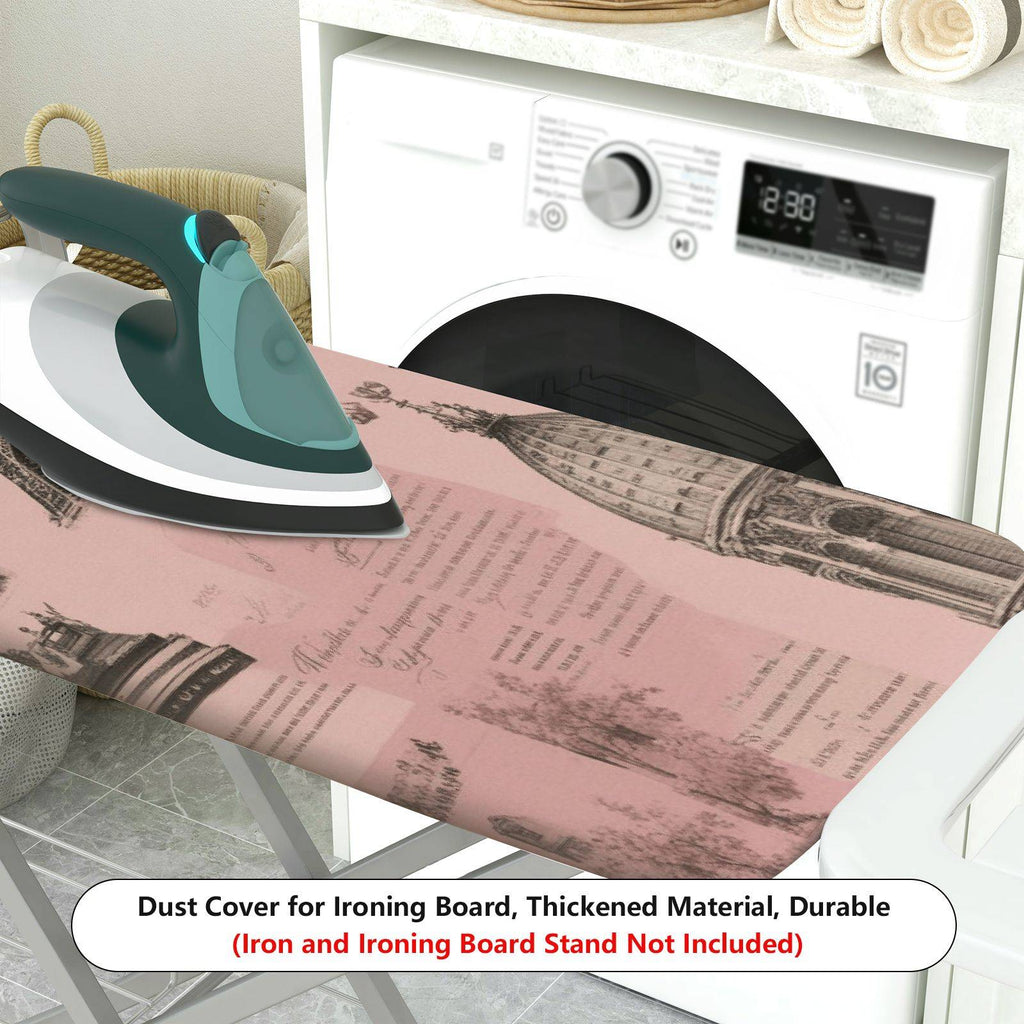 1-Piece Eiffel Tower Retro Architecture Travel  Ironing Board Cover, Universal Size, Without Board