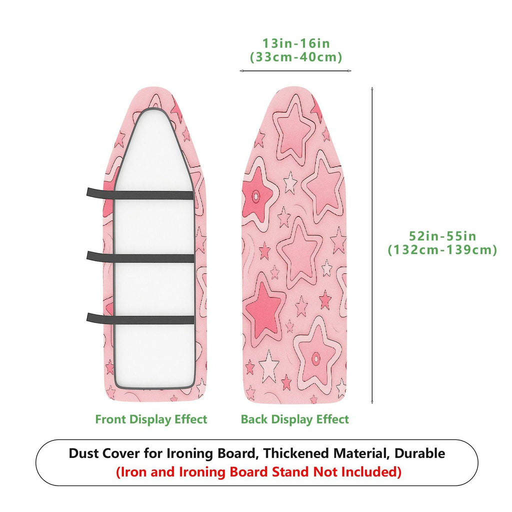 1-Piece Pink Star Pattern Stylish Decorative  Ironing Board Cover, Universal Size, Without Board