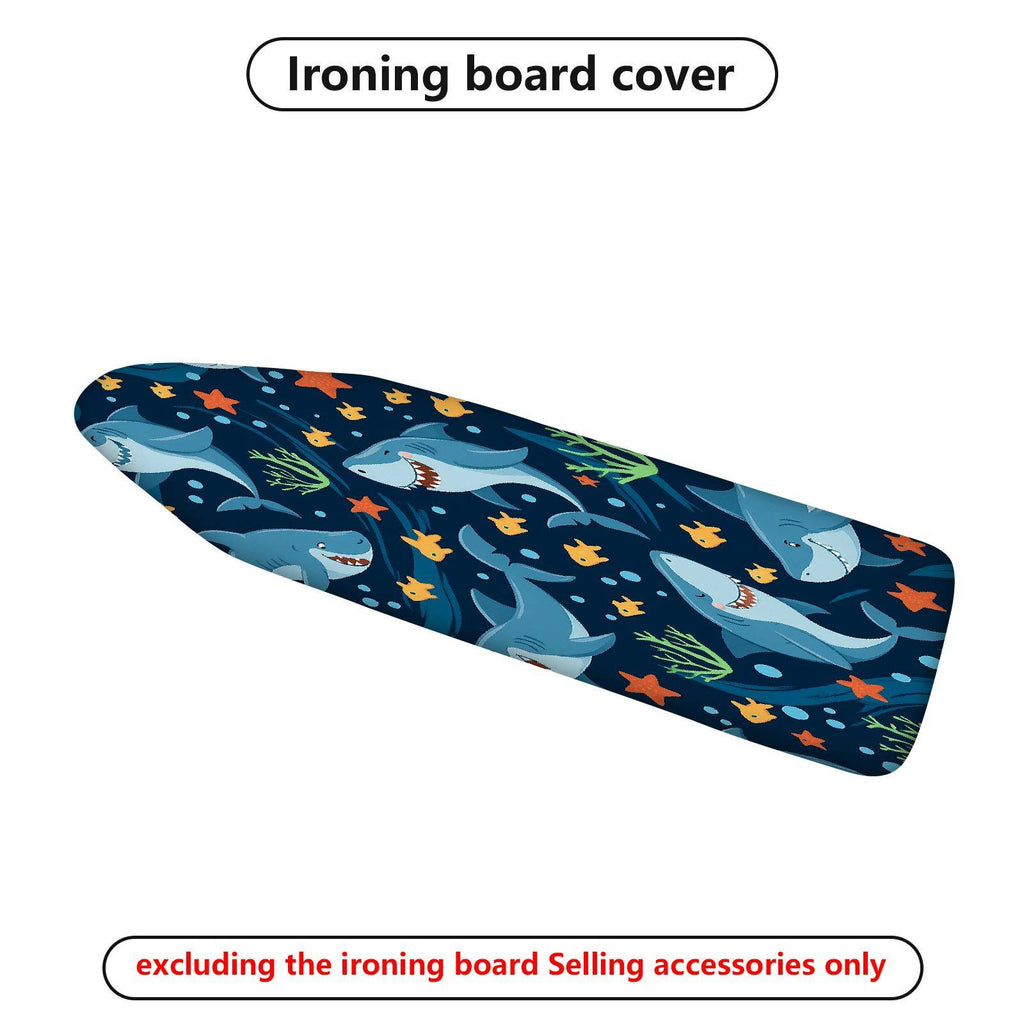 1-Piece Shark Ocean Fish  Ironing Board Cover, Universal Size, Without Board