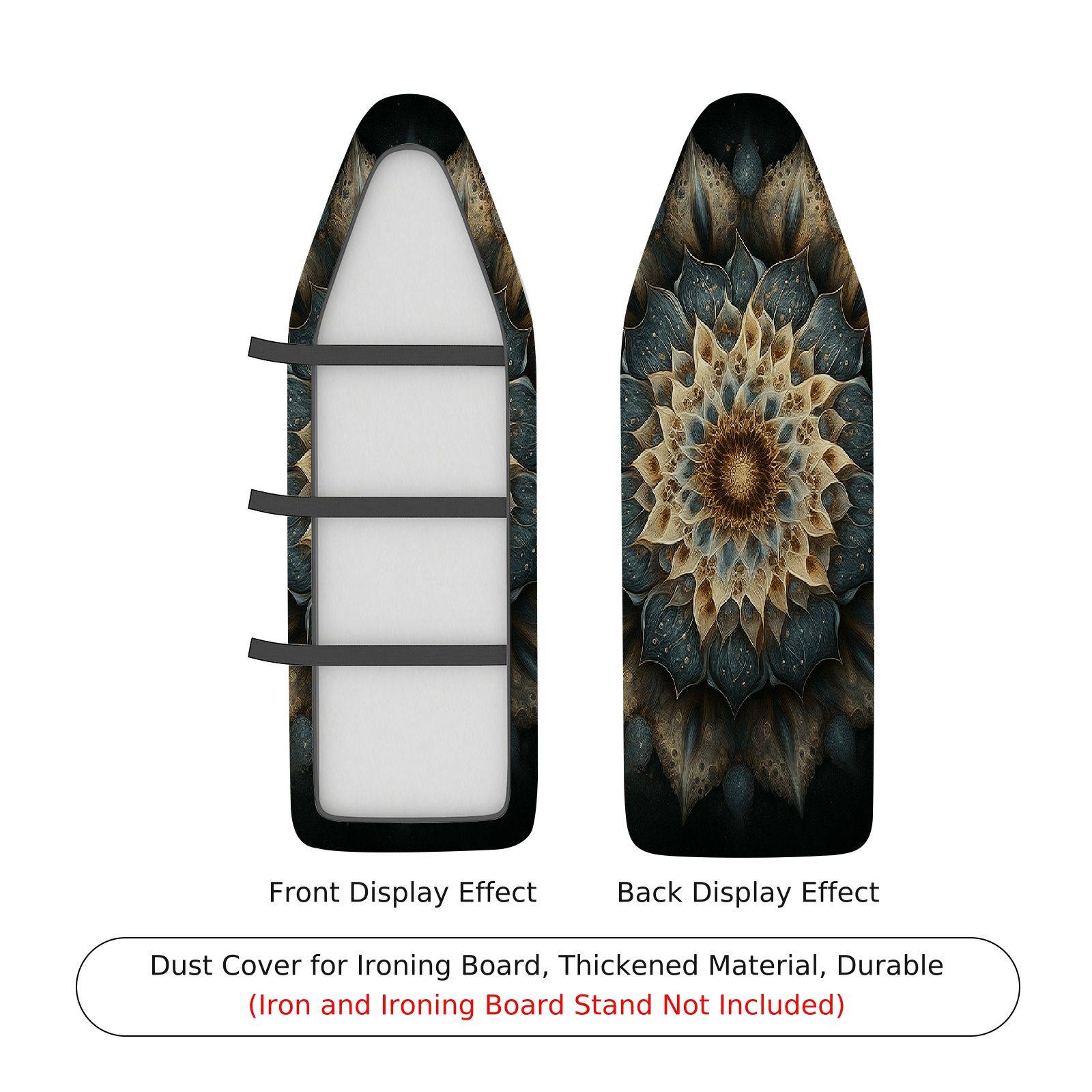 1-Piece Floral Mandala Art Abstract  Ironing Board Cover, Universal Size, Without Board
