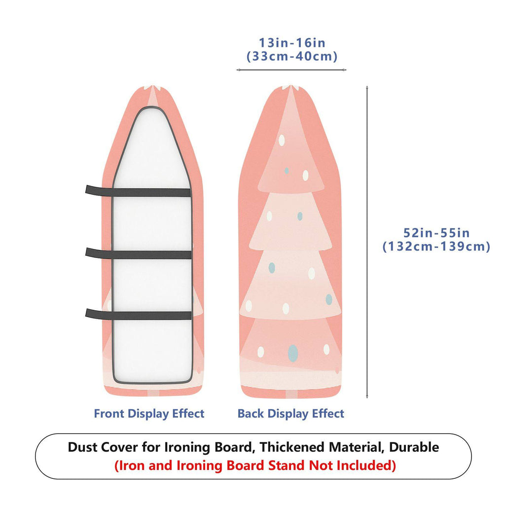 1-Piece Christmas Tree Pink Polka Dots  Ironing Board Cover, Universal Size, Without Board