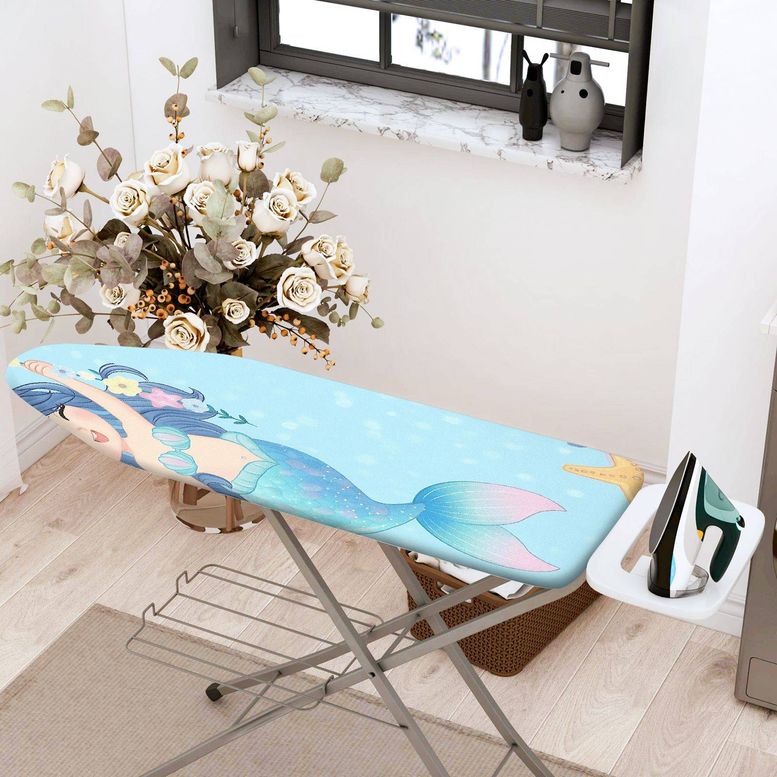 1-Piece Ocean  Ironing Board Cover, Universal Size, Without Board
