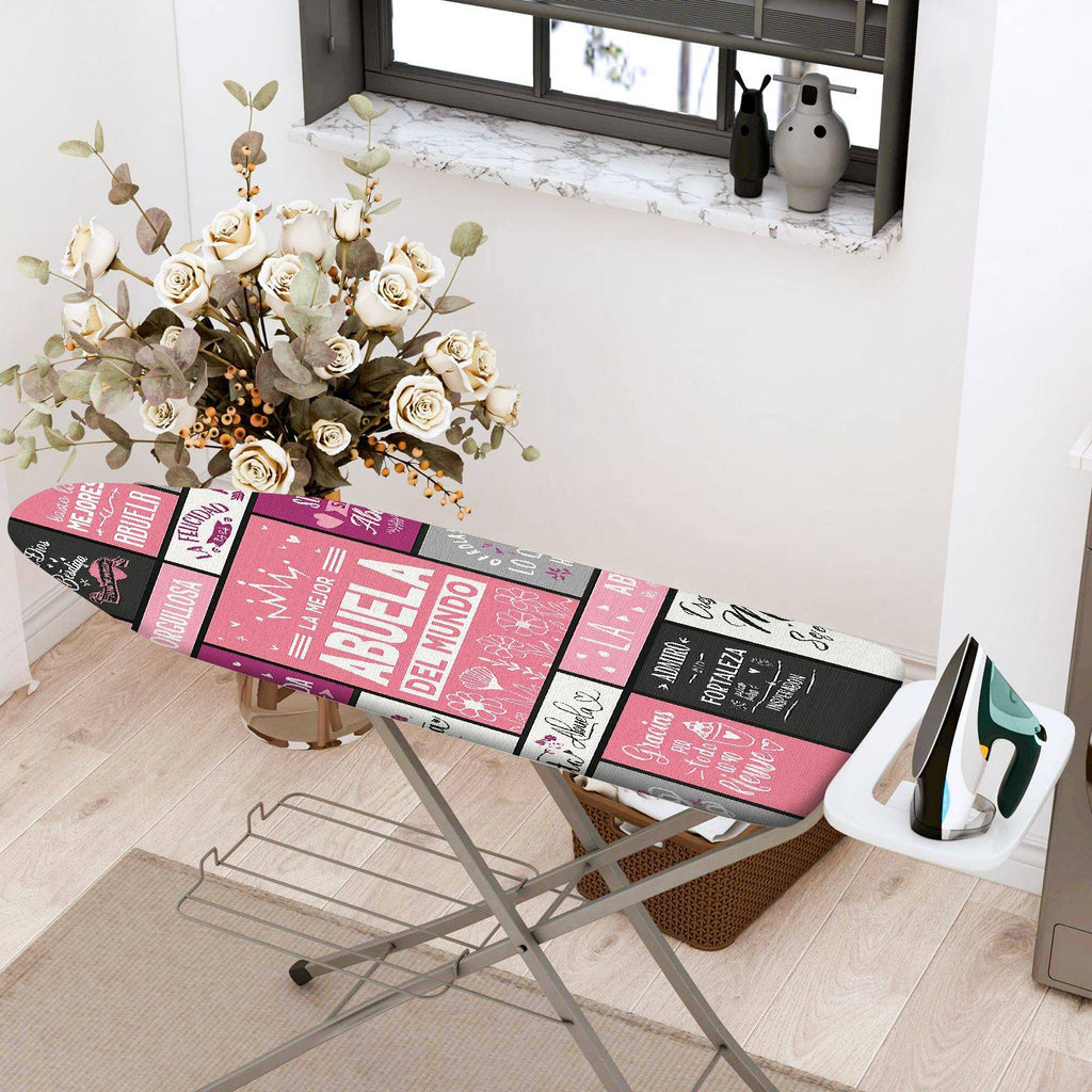 1-Piece Grandmother Quote Inspirational Pink  Ironing Board Cover, Universal Size, Without Board