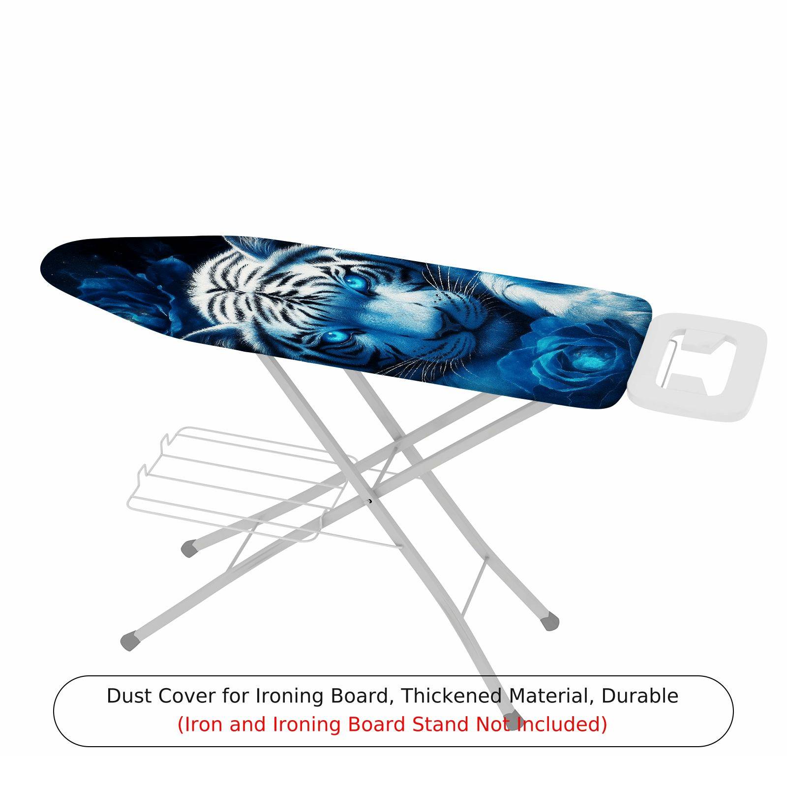 1-Piece Blue Tiger Flower Animal  Ironing Board Cover, Universal Size, Without Board