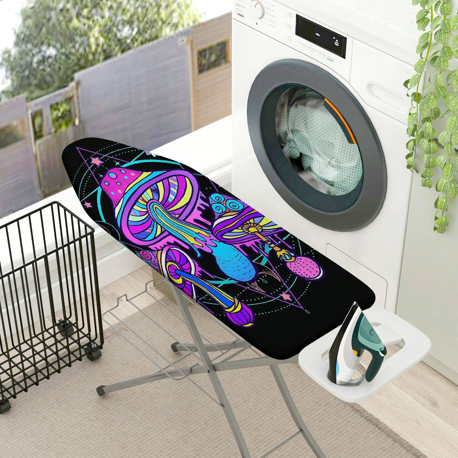 1-Piece Psychedelic Abstract Cosmic  Ironing Board Cover, Universal Size, Without Board