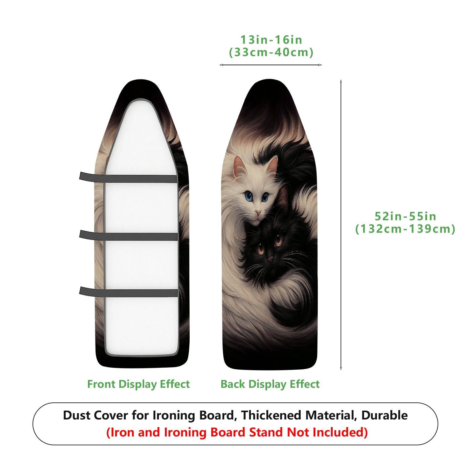 1-Piece Cat Animal Feline  Ironing Board Cover, Universal Size, Without Board