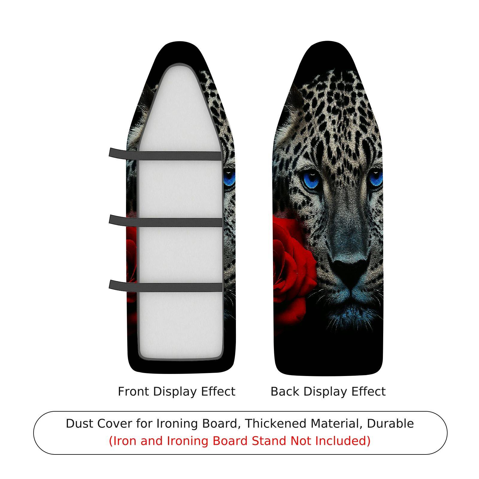 1-Piece Leopard Rose Animal  Ironing Board Cover, Universal Size, Without Board