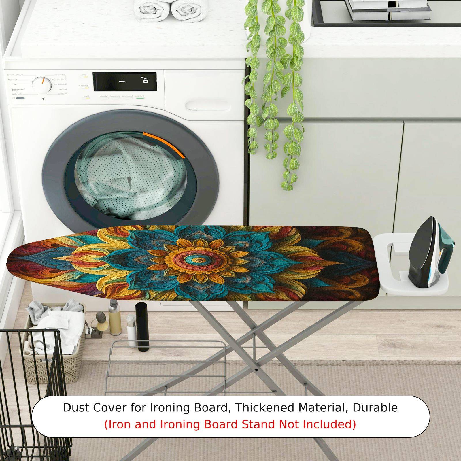 1-Piece Floral Colorful Abstract  Ironing Board Cover, Universal Size, Without Board