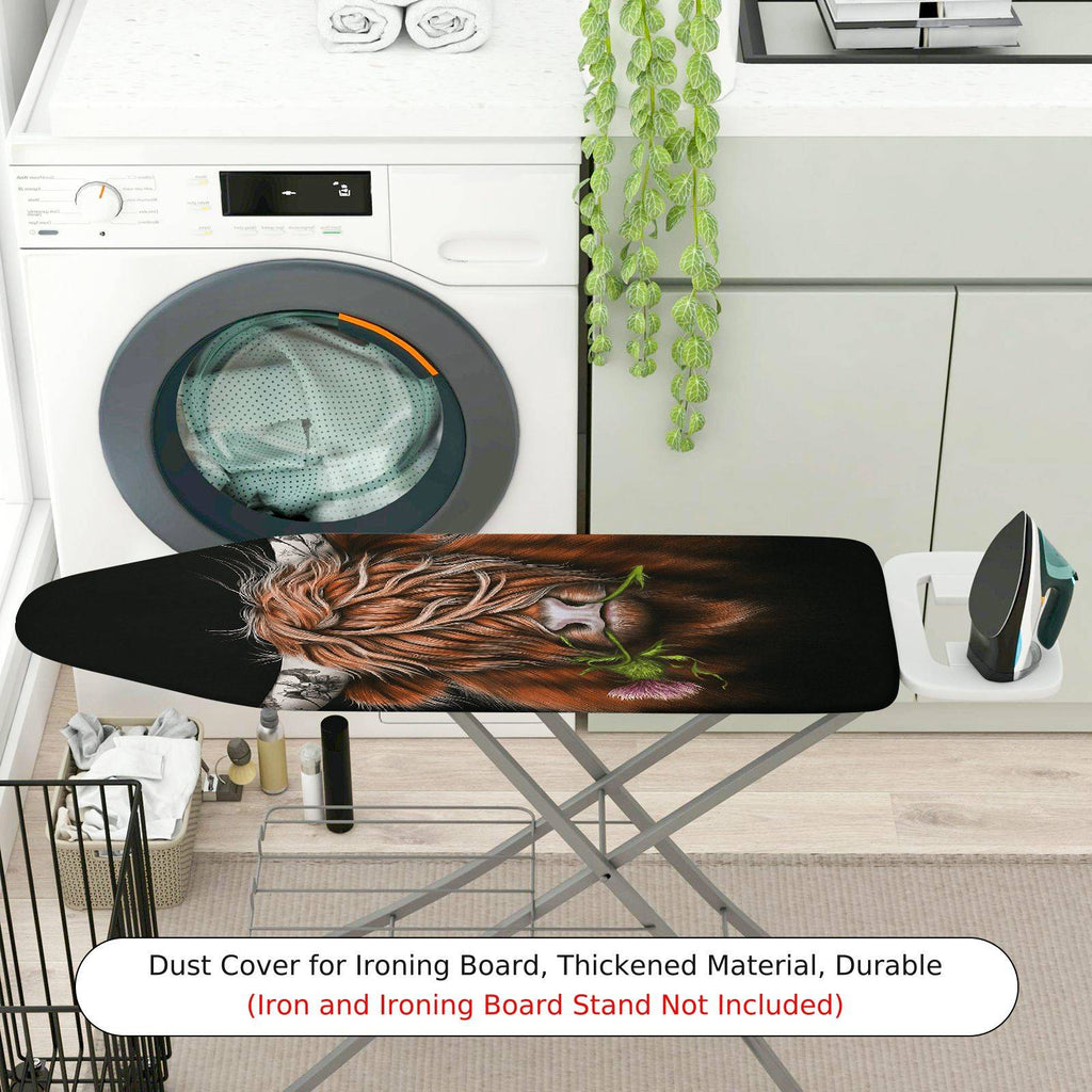 1-Piece Highland Cow Animal Nature  Ironing Board Cover, Universal Size, Without Board
