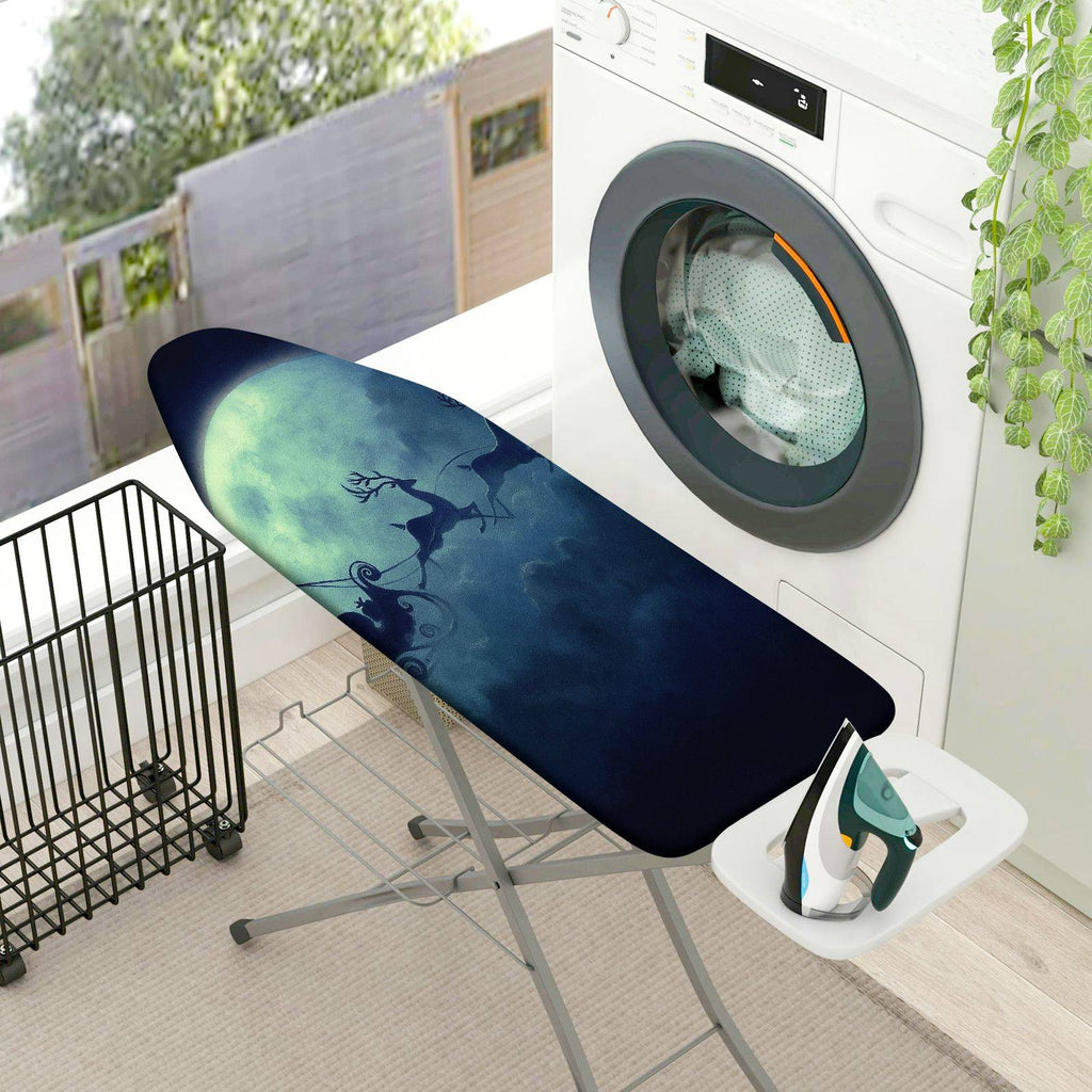 1-Piece Moonlight Reindeer Christmas  Ironing Board Cover, Universal Size, Without Board