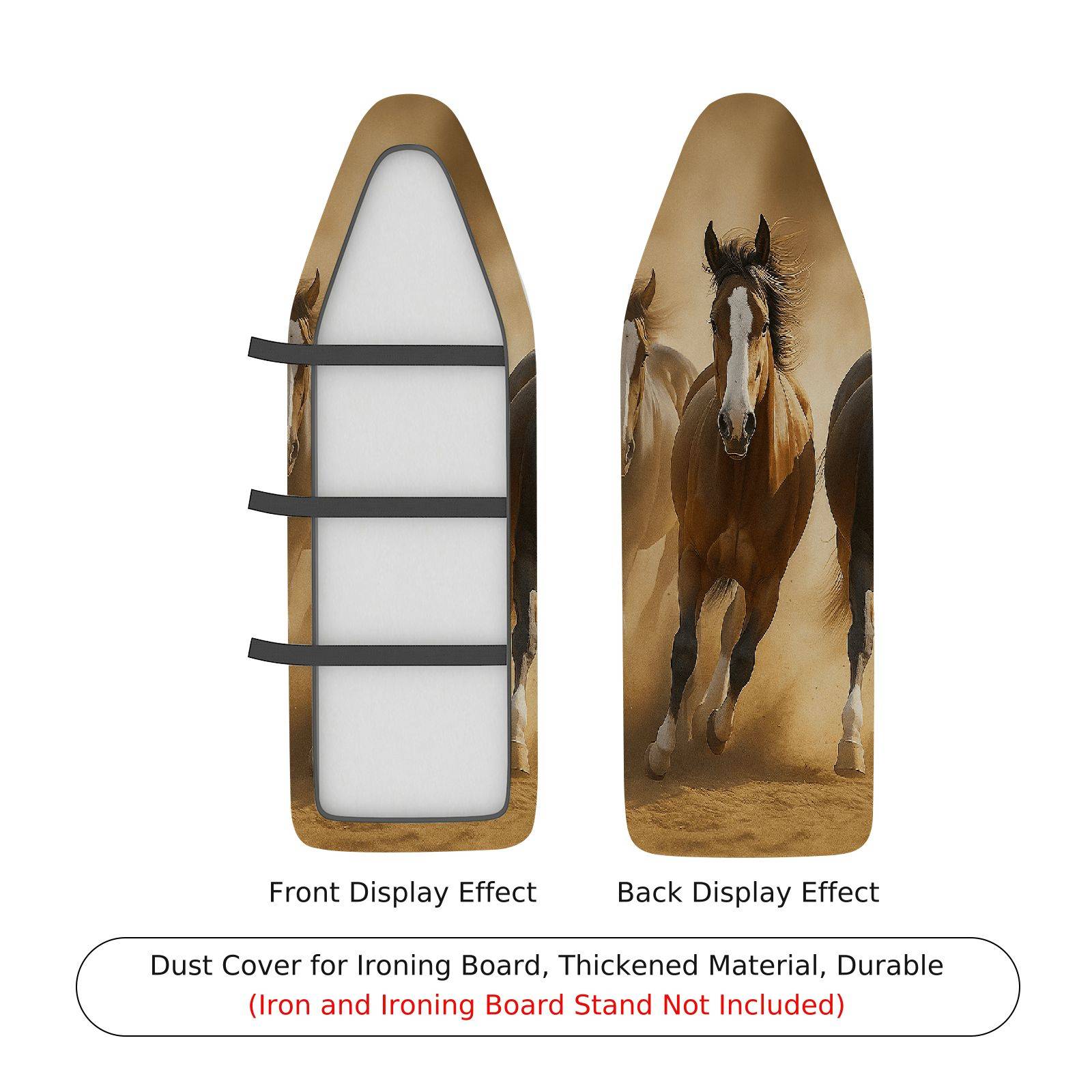 1-Piece Horse Animal Running  Ironing Board Cover, Universal Size, Without Board