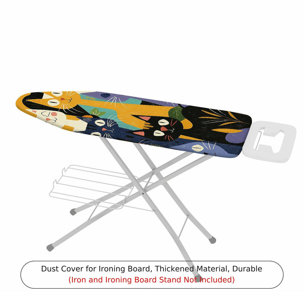 1-Piece colorful abstract cat pattern  Ironing Board Cover, Universal Size, Without Board