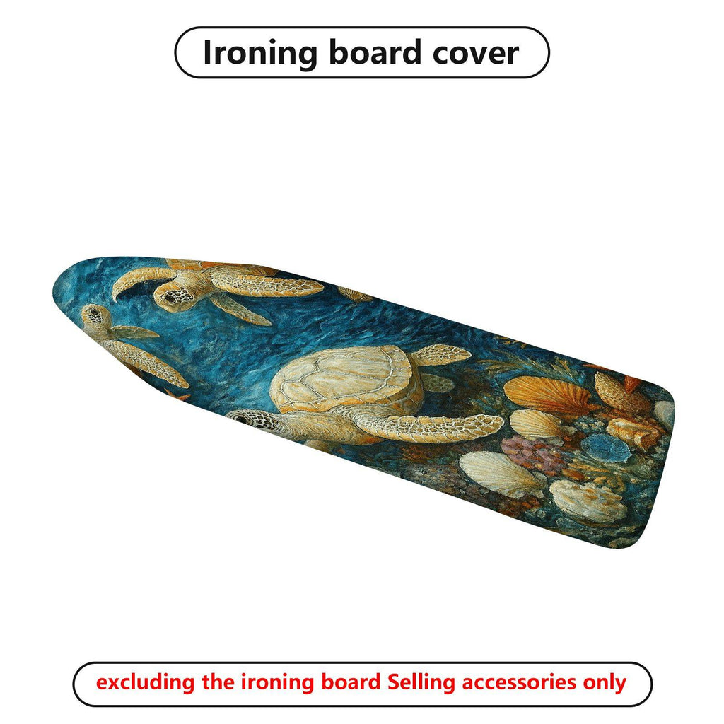 1-Piece Turtle Ocean Sea Life  Ironing Board Cover, Universal Size, Without Board