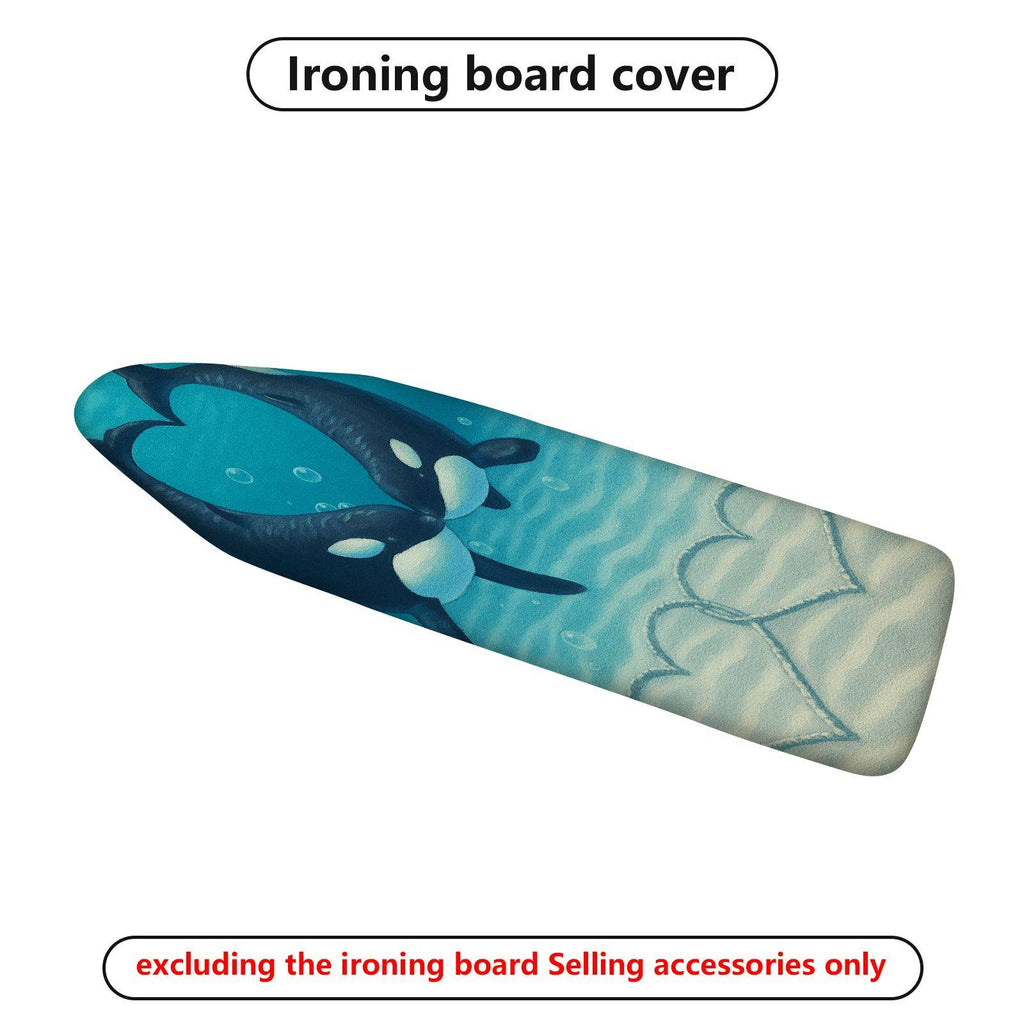 1-Piece Whale Ocean Blue  Ironing Board Cover, Universal Size, Without Board