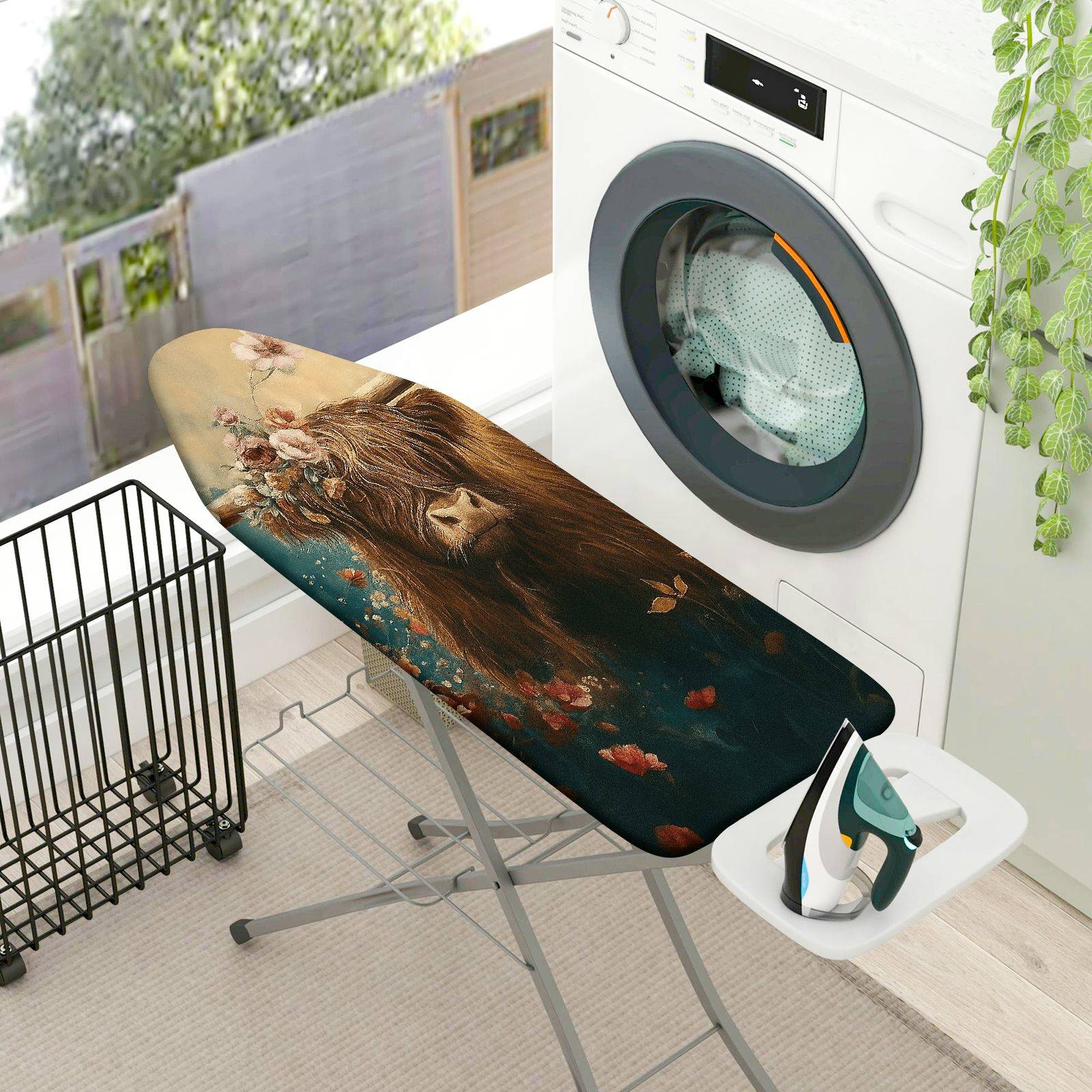 1-Piece Floral Animal Nature  Ironing Board Cover, Universal Size, Without Board
