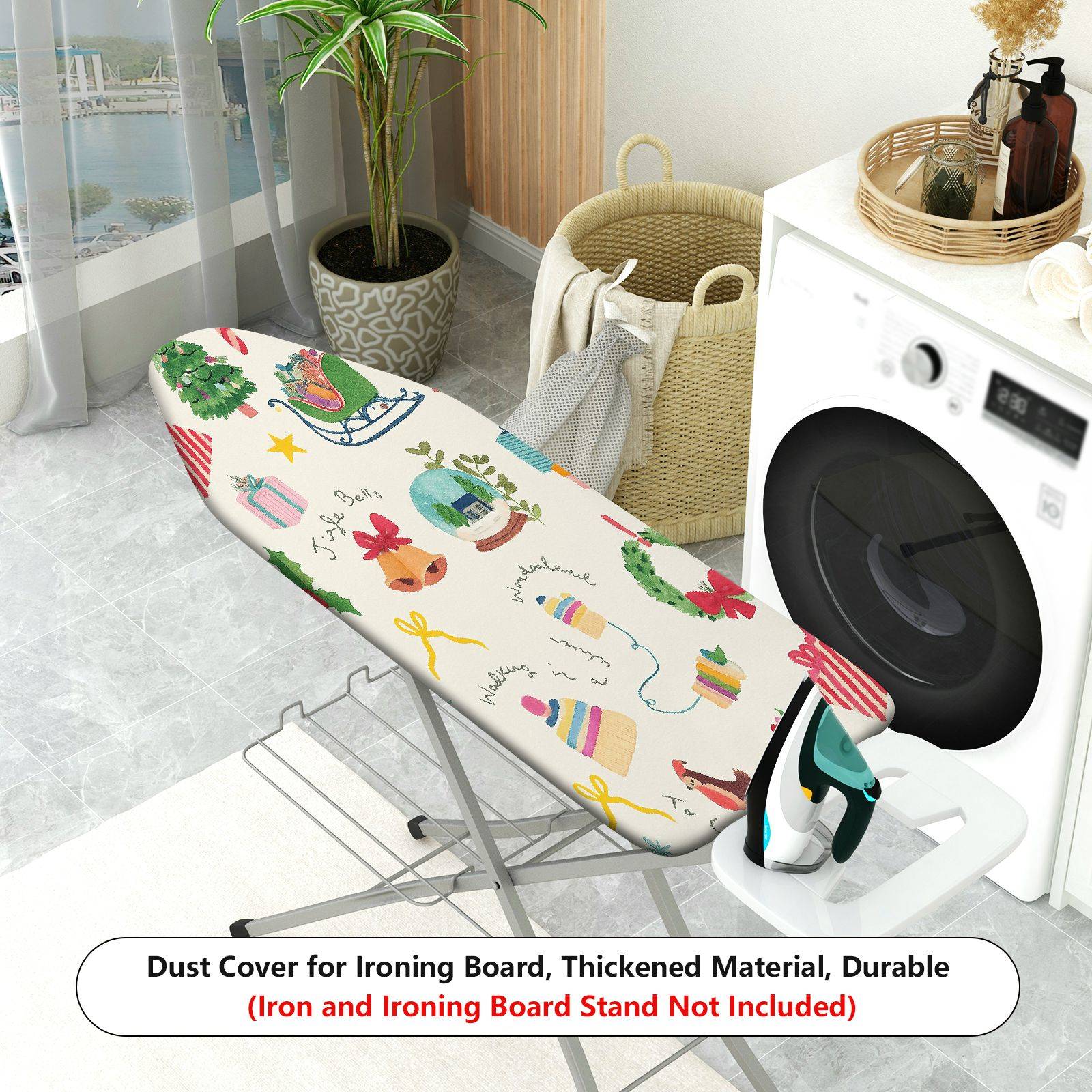 1-Piece Christmas Holiday Festive  Ironing Board Cover, Universal Size, Without Board