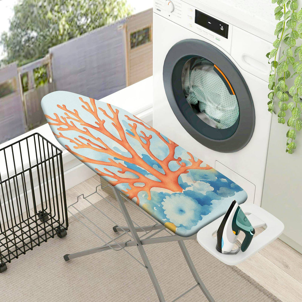 1-Piece Coral Ocean Abstract  Ironing Board Cover, Universal Size, Without Board