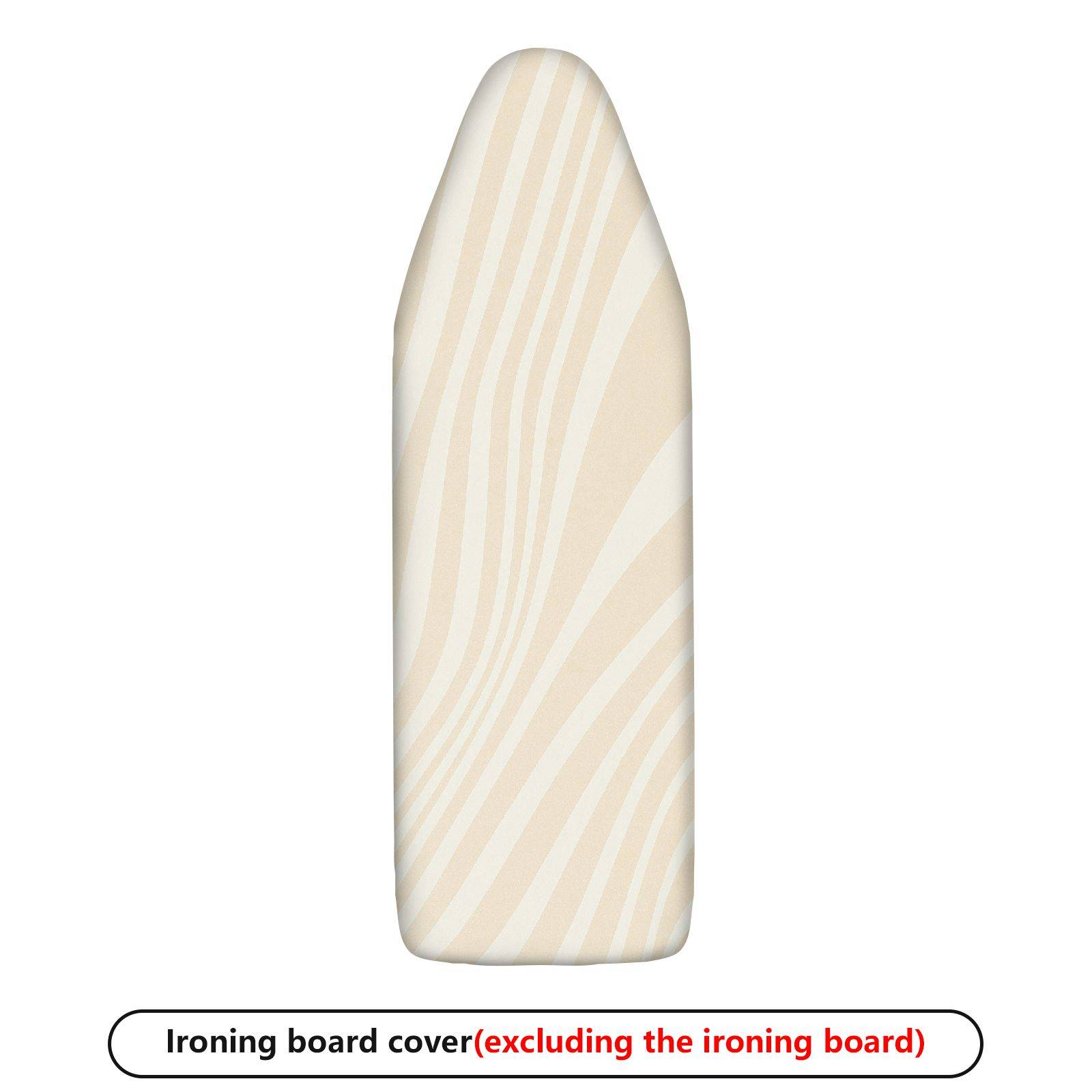 1-Piece Beige Stripe Pattern Classic Modern  Ironing Board Cover, Universal Size, Without Board