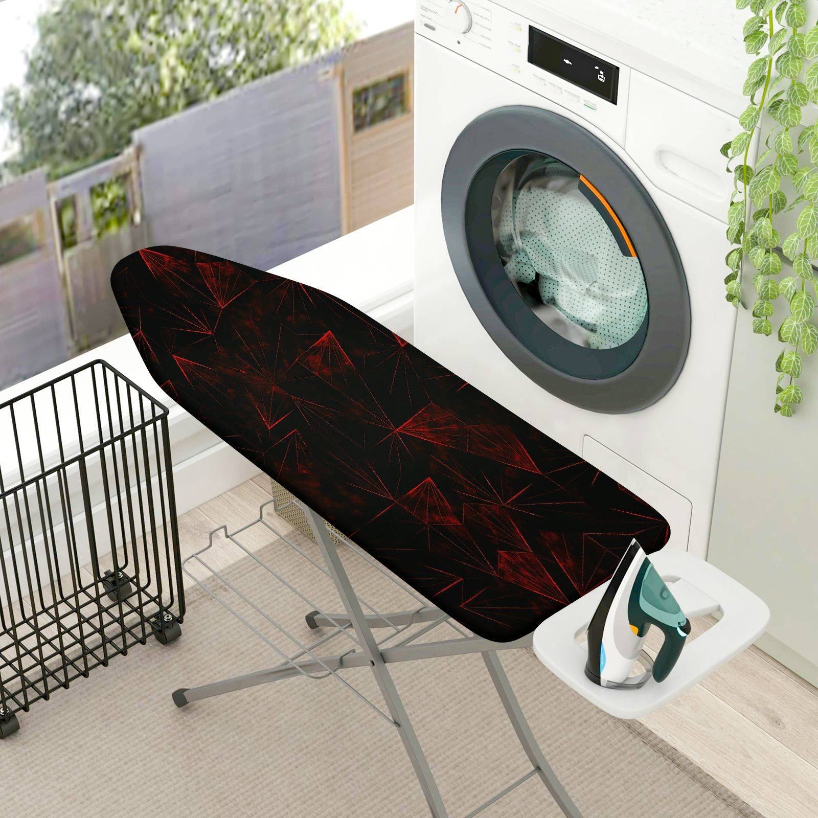 1-Piece Modern Abstract Red  Ironing Board Cover, Universal Size, Without Board