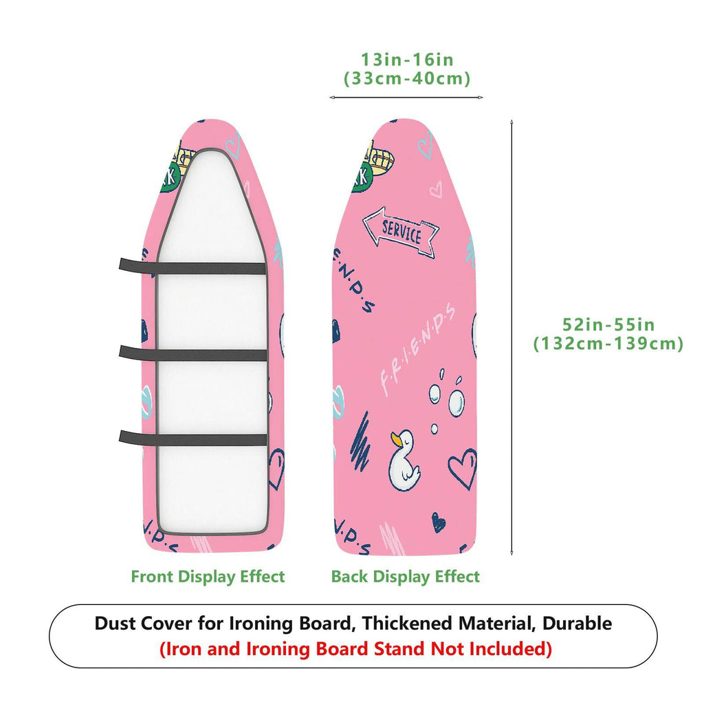 1-Piece Pink  Duck Heart  Ironing Board Cover, Universal Size, Without Board