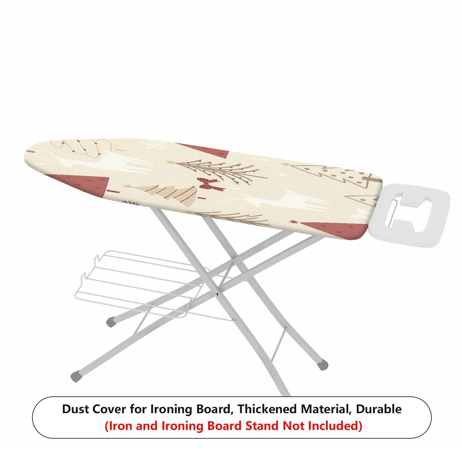 1-Piece Christmas Deer Tree  Ironing Board Cover, Universal Size, Without Board