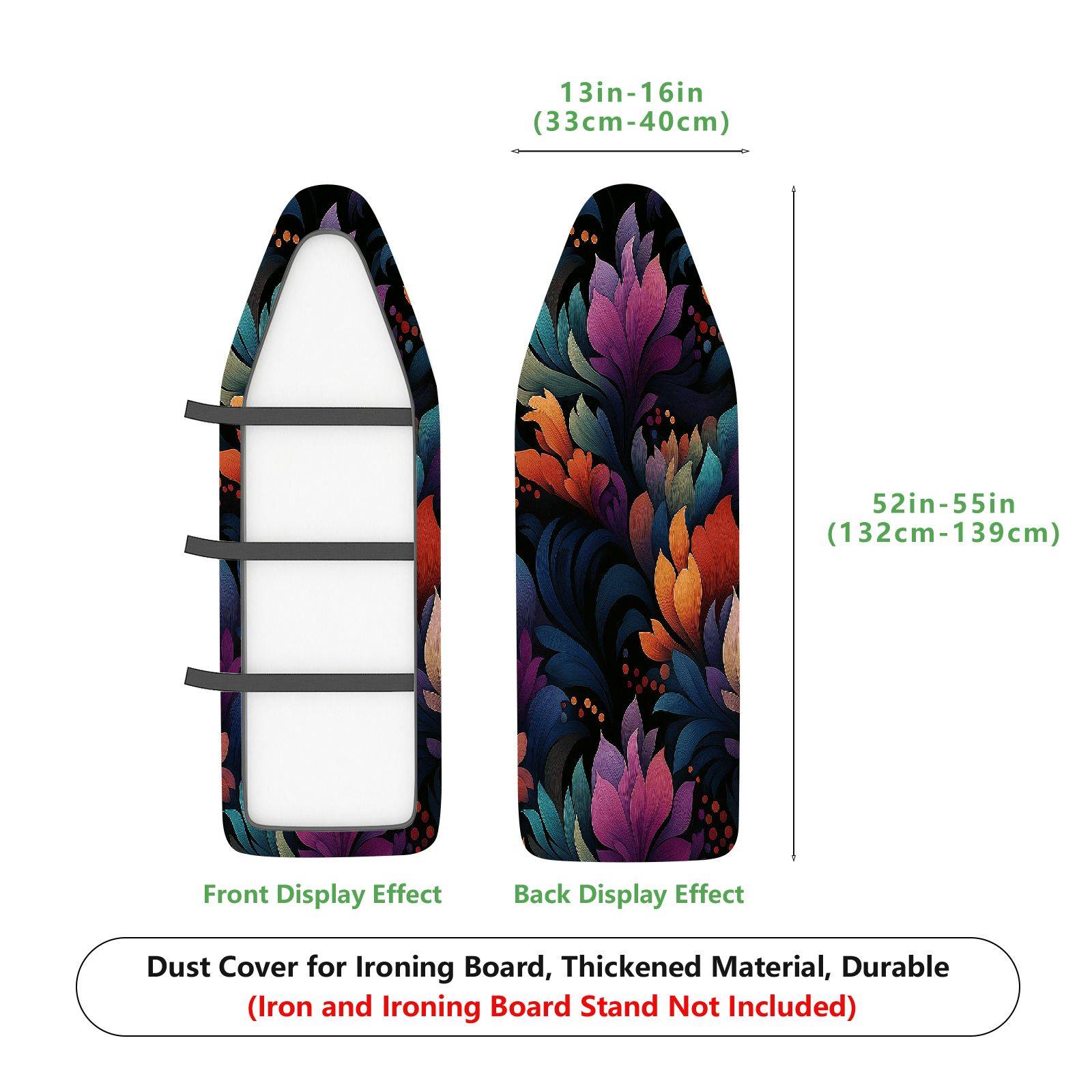 1-Piece Floral Abstract Colorful  Ironing Board Cover, Universal Size, Without Board
