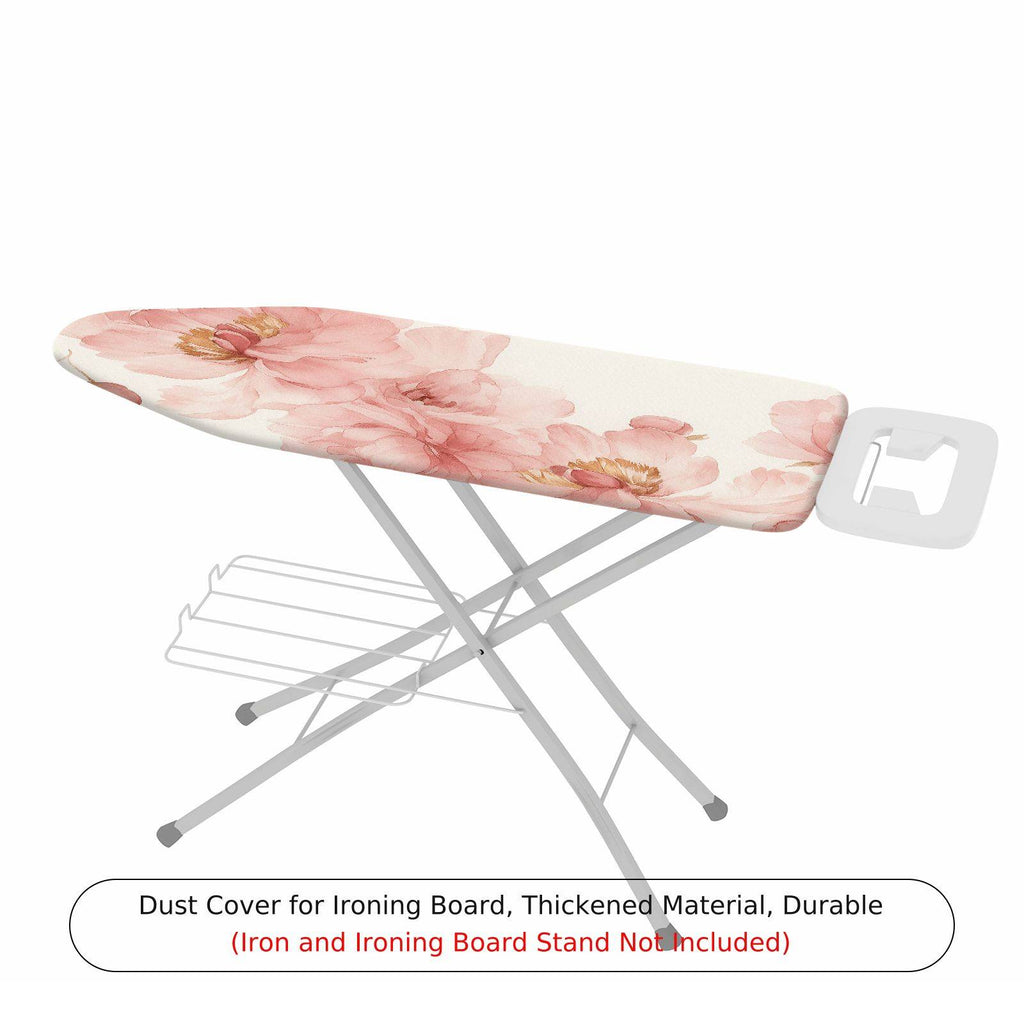 1-Piece Floral Pink Peony Elegant  Ironing Board Cover, Universal Size, Without Board
