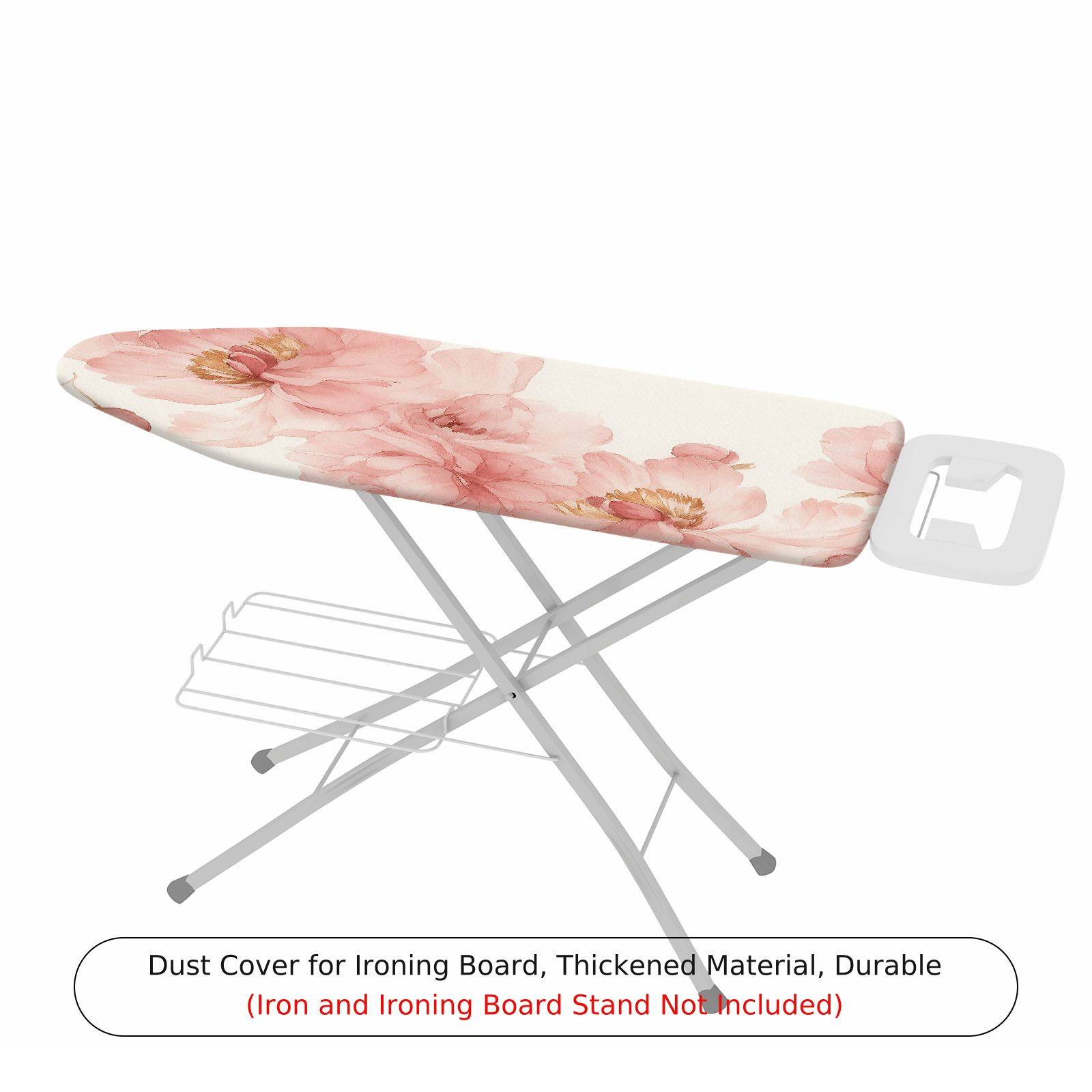 1-Piece Floral Pink Peony Elegant  Ironing Board Cover, Universal Size, Without Board