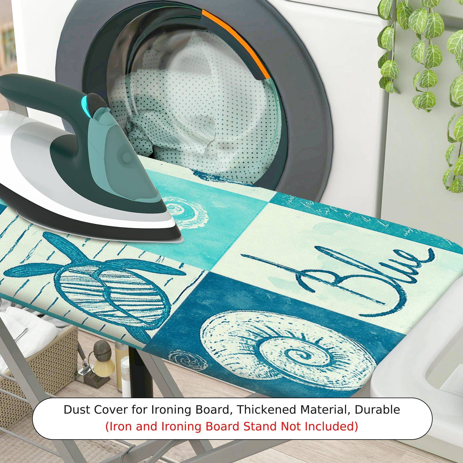 1-Piece Ocean Nautical Beach  Ironing Board Cover, Universal Size, Without Board