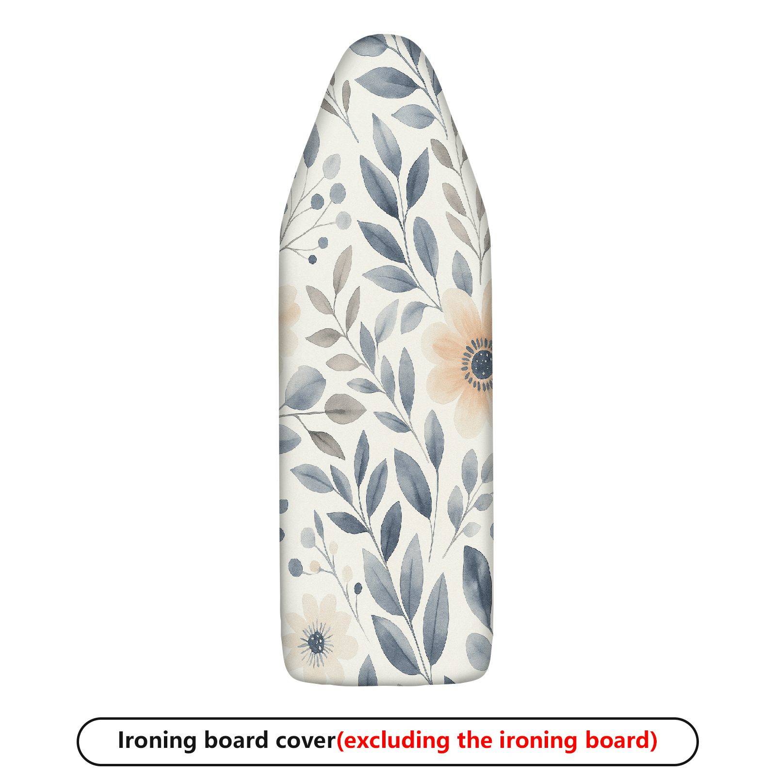 1-Piece Floral Leaf Pattern Beige  Ironing Board Cover, Universal Size, Without Board