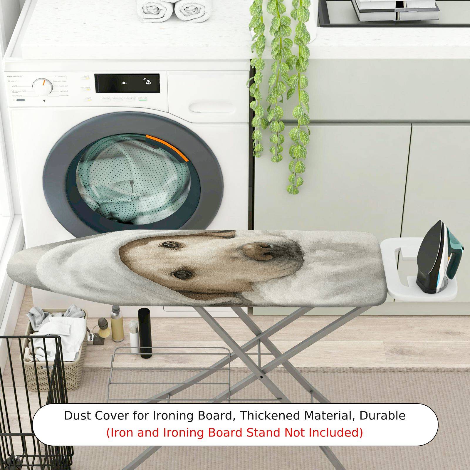 1-Piece Dog Animal Art  Ironing Board Cover, Universal Size, Without Board