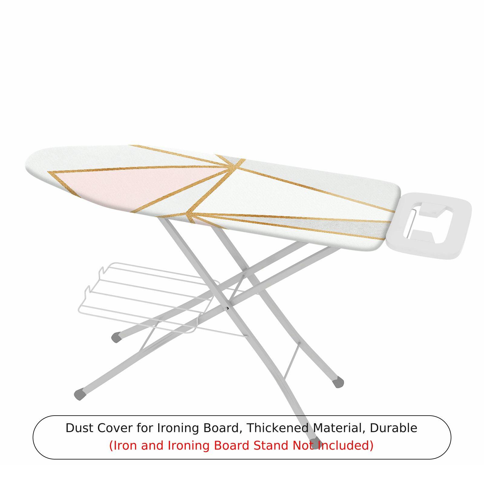 1-Piece geometric pattern white pink gold  Ironing Board Cover, Universal Size, Without Board