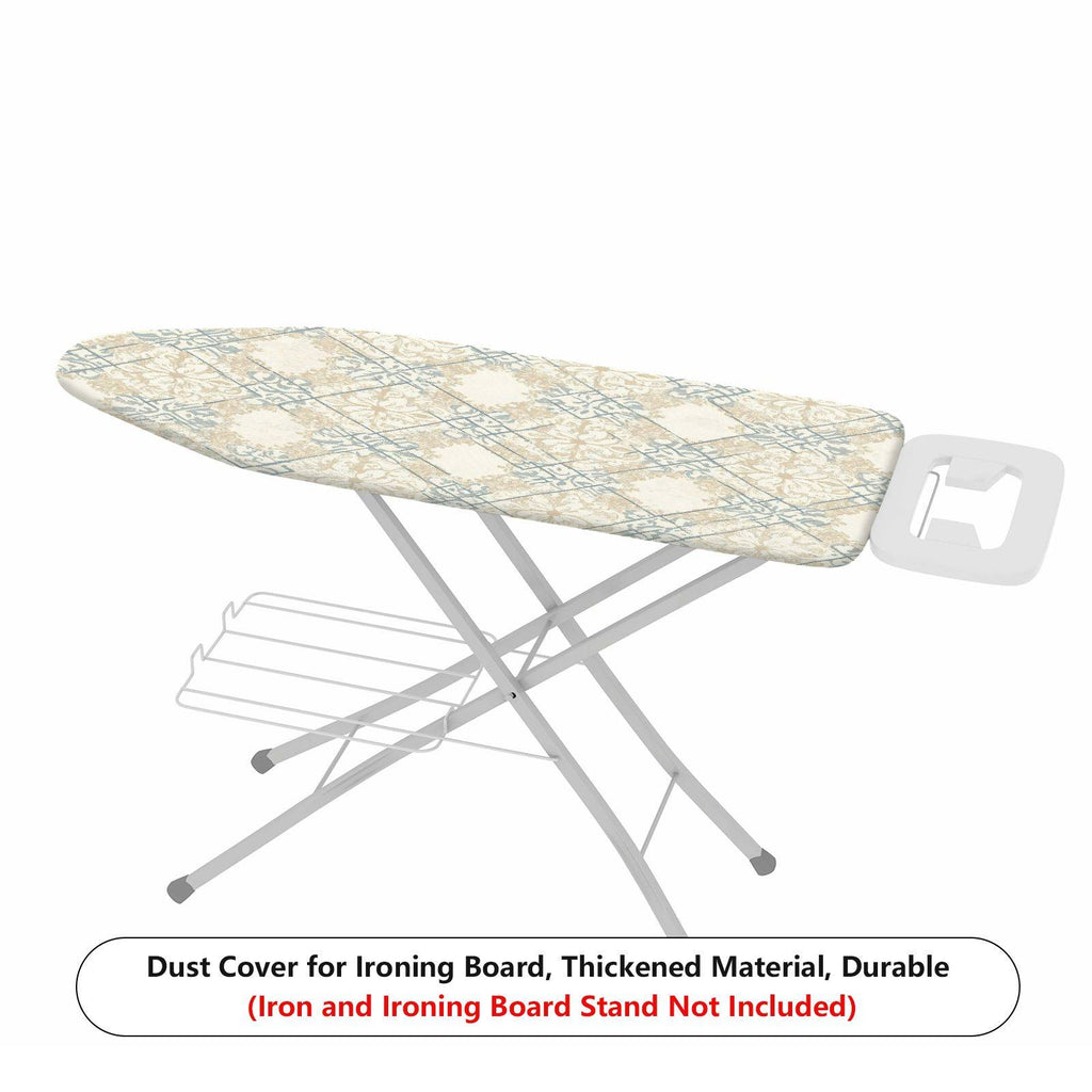 1-Piece Floral Elegant Beige  Ironing Board Cover, Universal Size, Without Board
