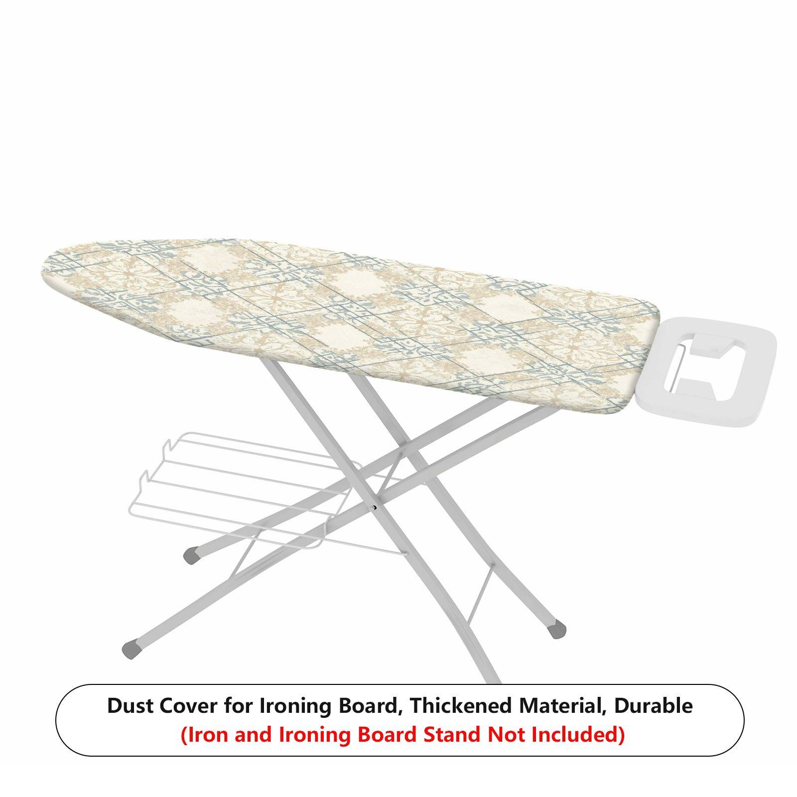 1-Piece Floral Elegant Beige  Ironing Board Cover, Universal Size, Without Board
