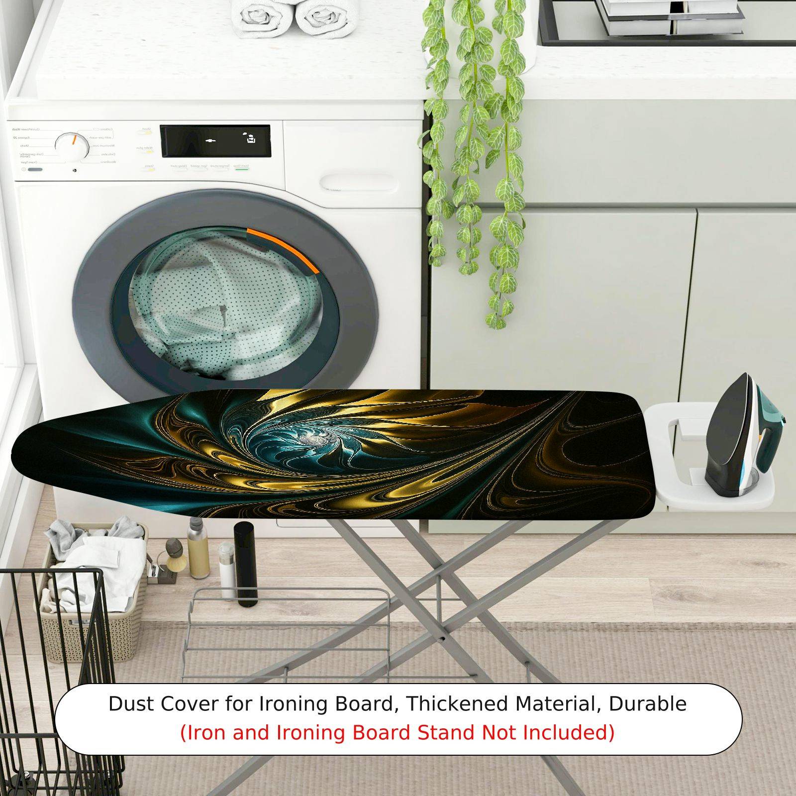 1-Piece Abstract Swirl Design Artistic  Ironing Board Cover, Universal Size, Without Board