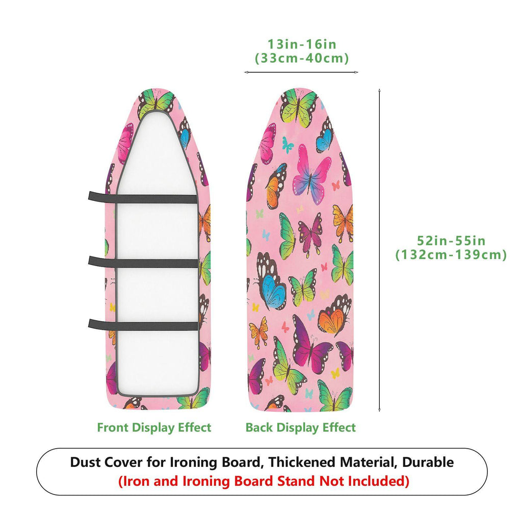 1-Piece Butterfly Colorful Pink  Ironing Board Cover, Universal Size, Without Board