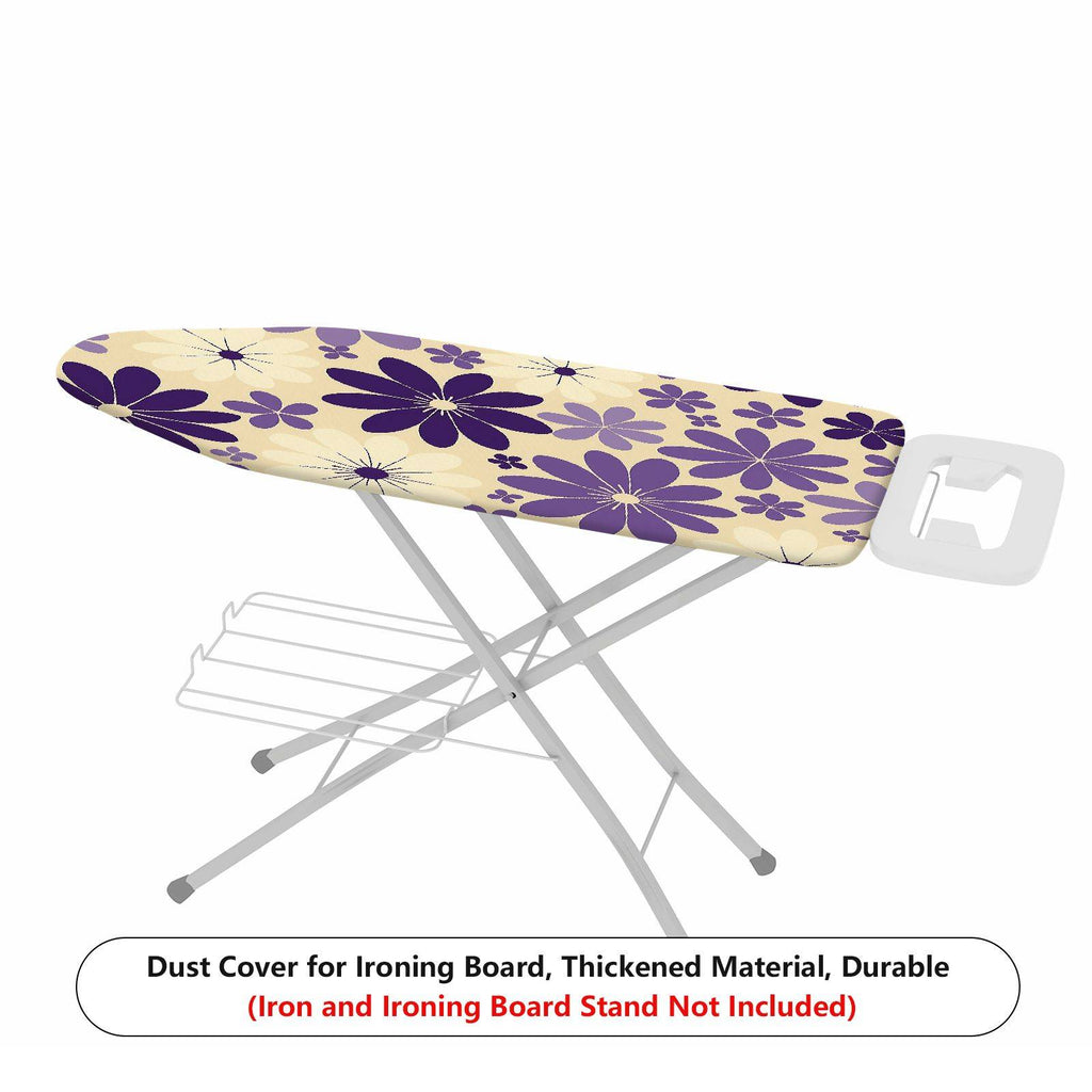 1-Piece Floral Purple Beige Flower  Ironing Board Cover, Universal Size, Without Board