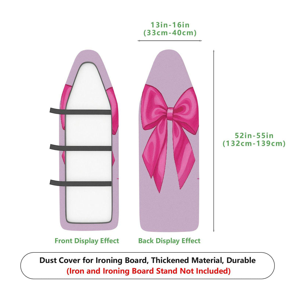 1-Piece Pink Bow Ribbon  Ironing Board Cover, Universal Size, Without Board