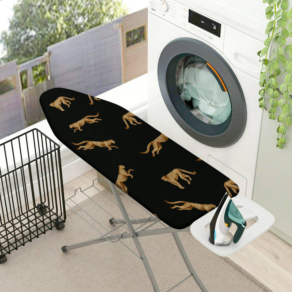 1-Piece Animal Leopard Gold  Ironing Board Cover, Universal Size, Without Board