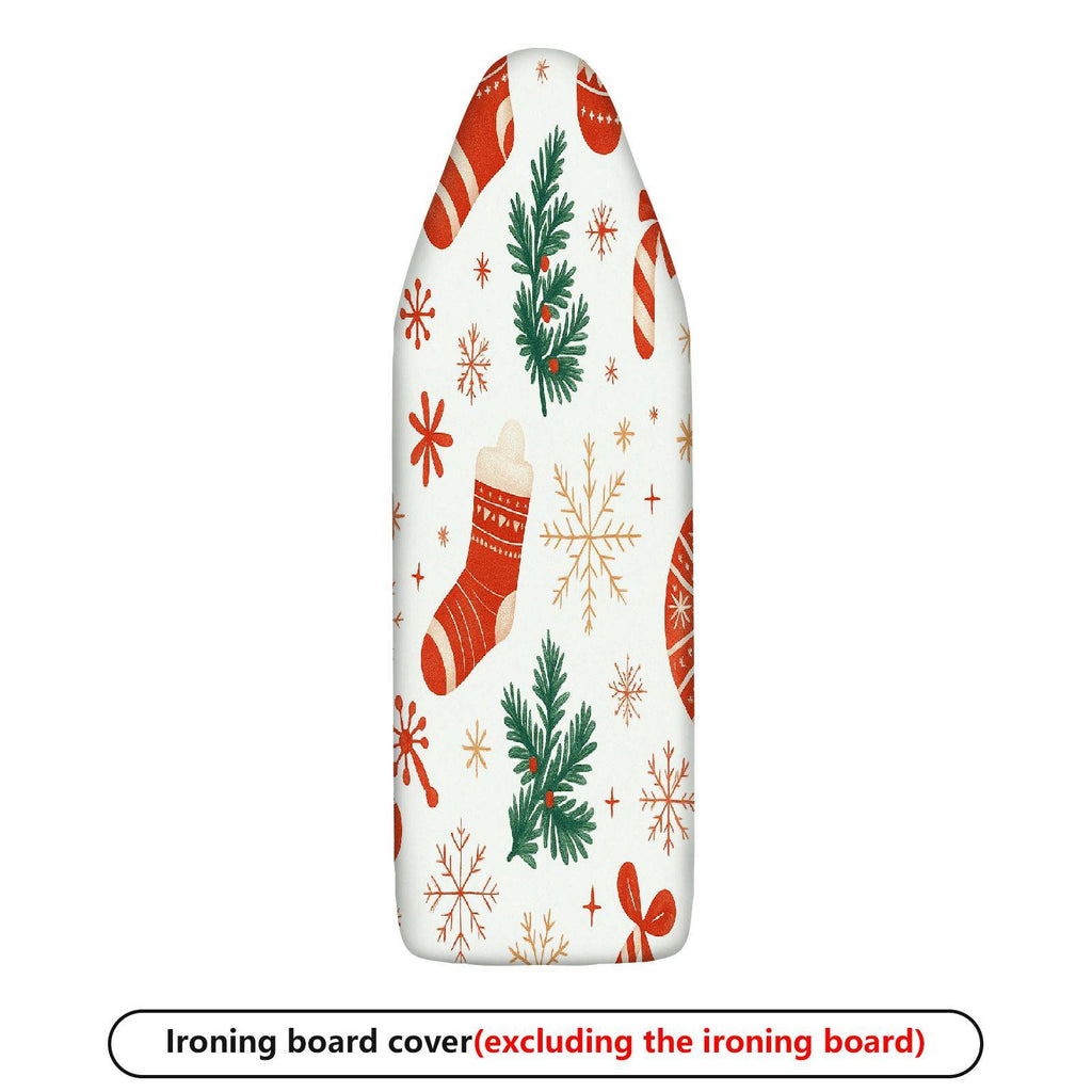 1-Piece Christmas Stocking Snowflake Pine Tree  Ironing Board Cover, Universal Size, Without Board