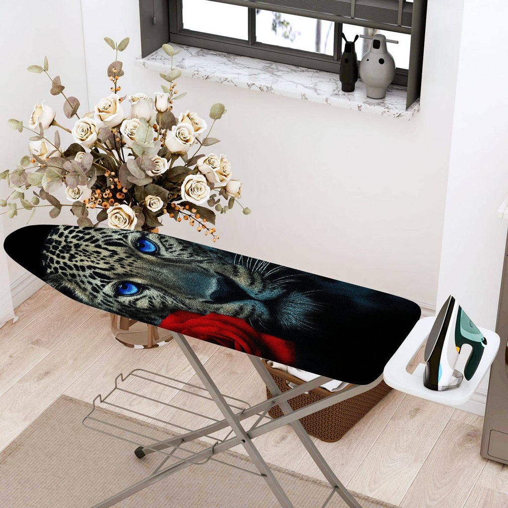 1-Piece Panther Rose Art Animal  Ironing Board Cover, Universal Size, Without Board