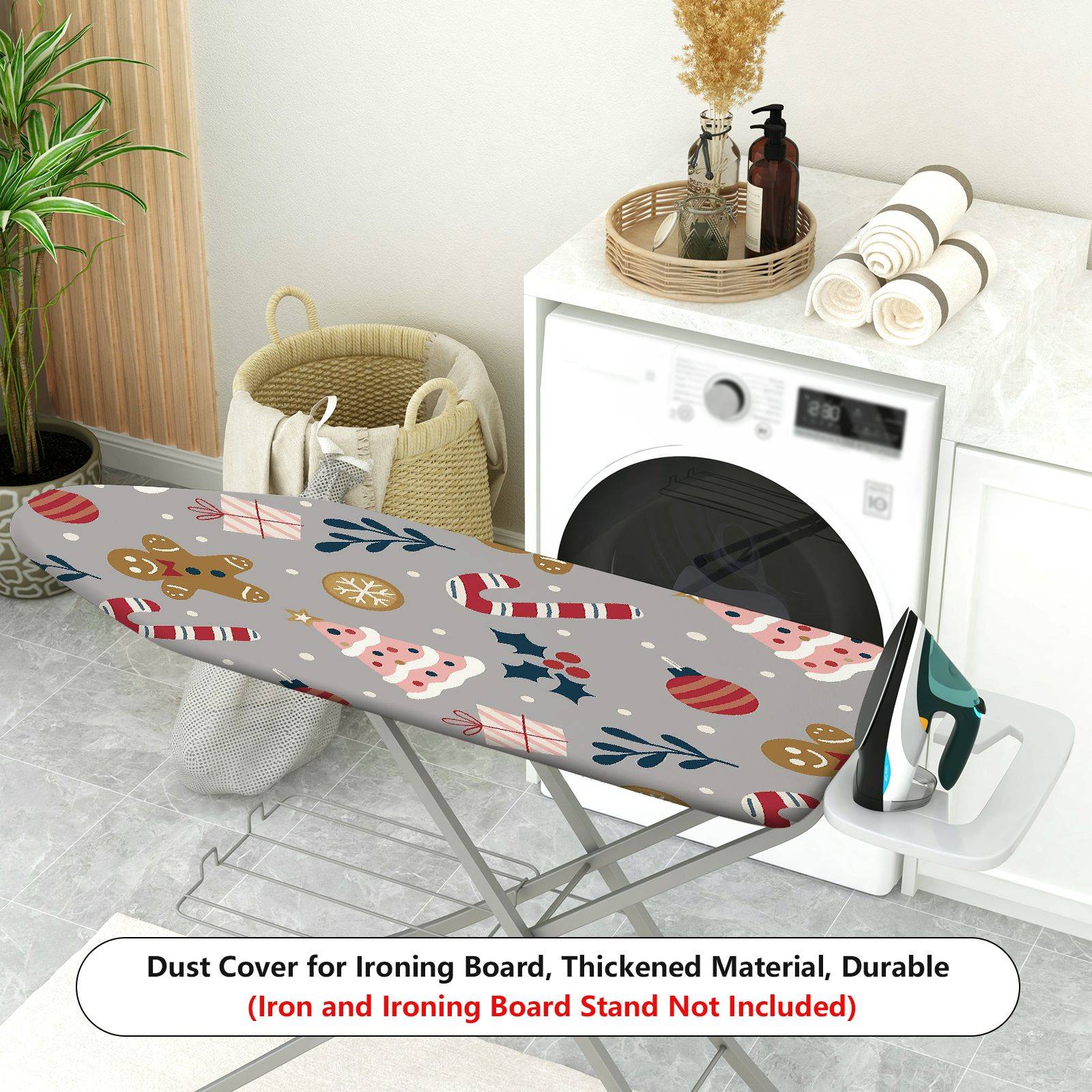 1-Piece Christmas Candy Tree  Ironing Board Cover, Universal Size, Without Board