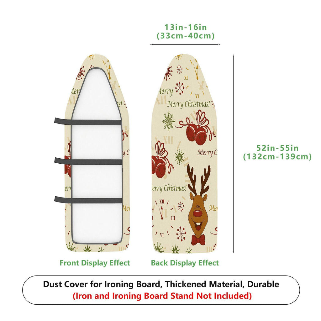 1-Piece Reindeer Snowflakes Christmas  Ironing Board Cover, Universal Size, Without Board