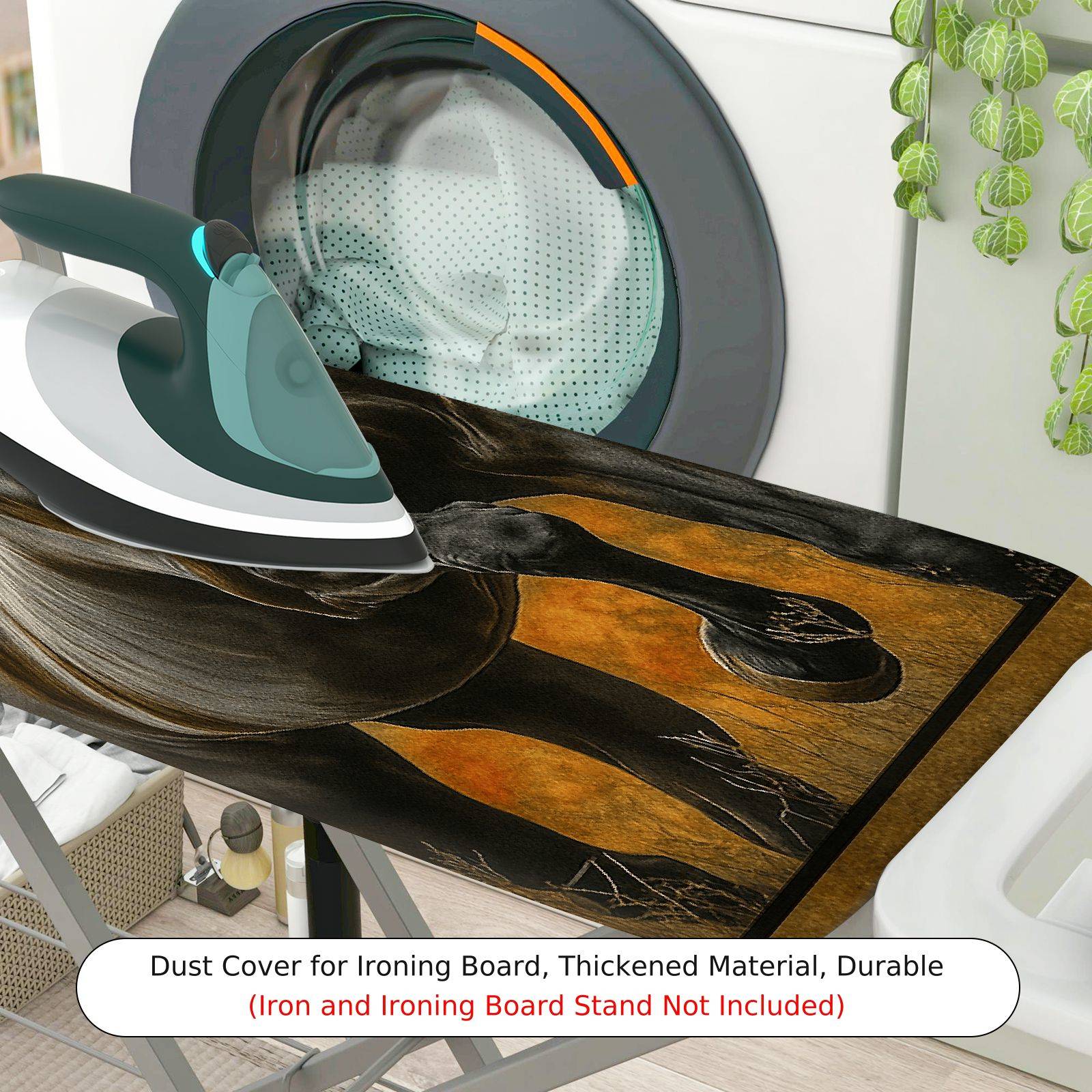 1-Piece Horse Animal Artistic  Ironing Board Cover, Universal Size, Without Board