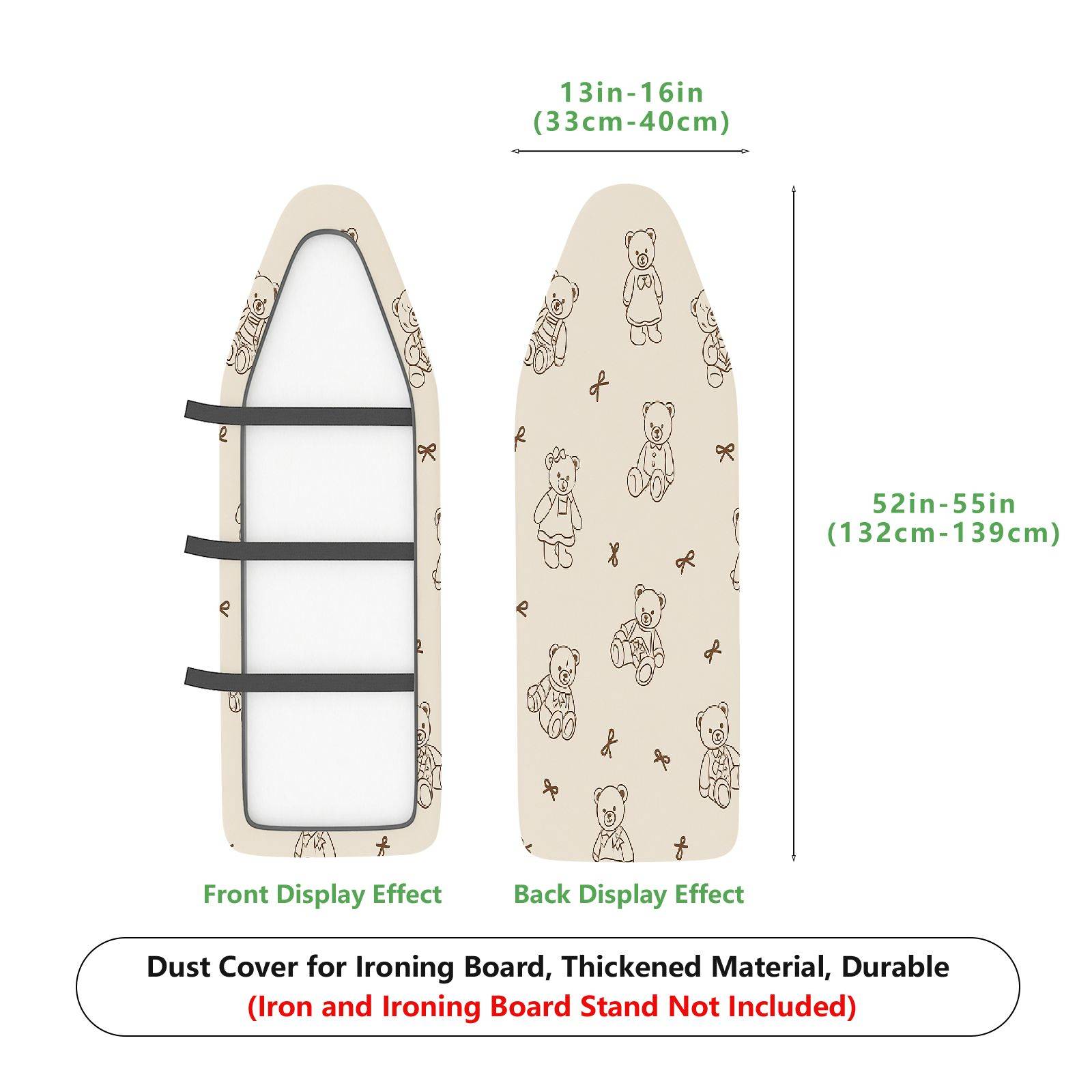 1-Piece Cute  Animal Print Beige  Ironing Board Cover, Universal Size, Without Board