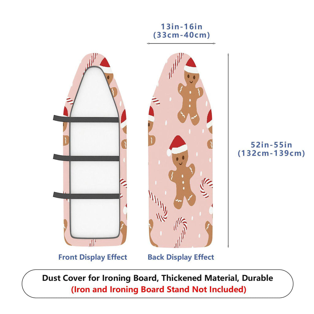 1-Piece Christmas Santa Gingerbread Candy  Ironing Board Cover, Universal Size, Without Board