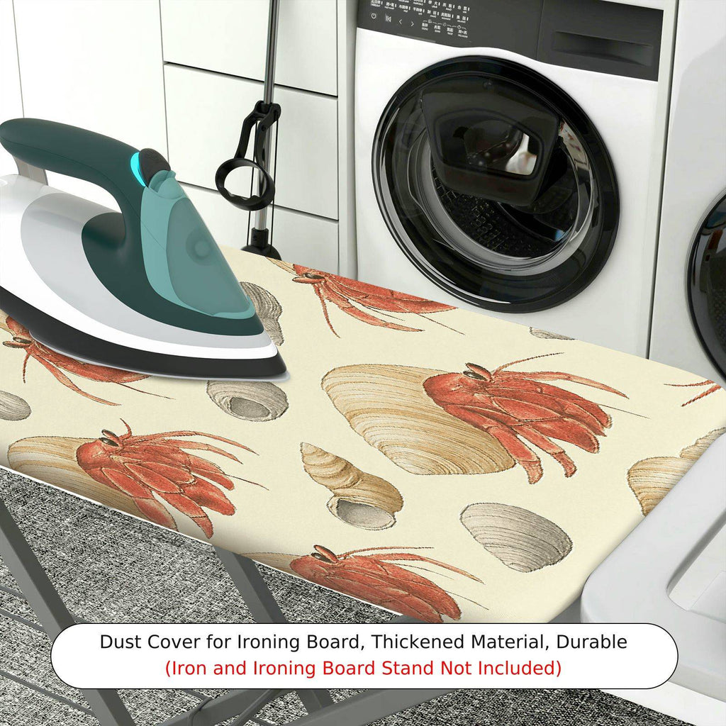 1-Piece Crab Seashell Ocean  Ironing Board Cover, Universal Size, Without Board