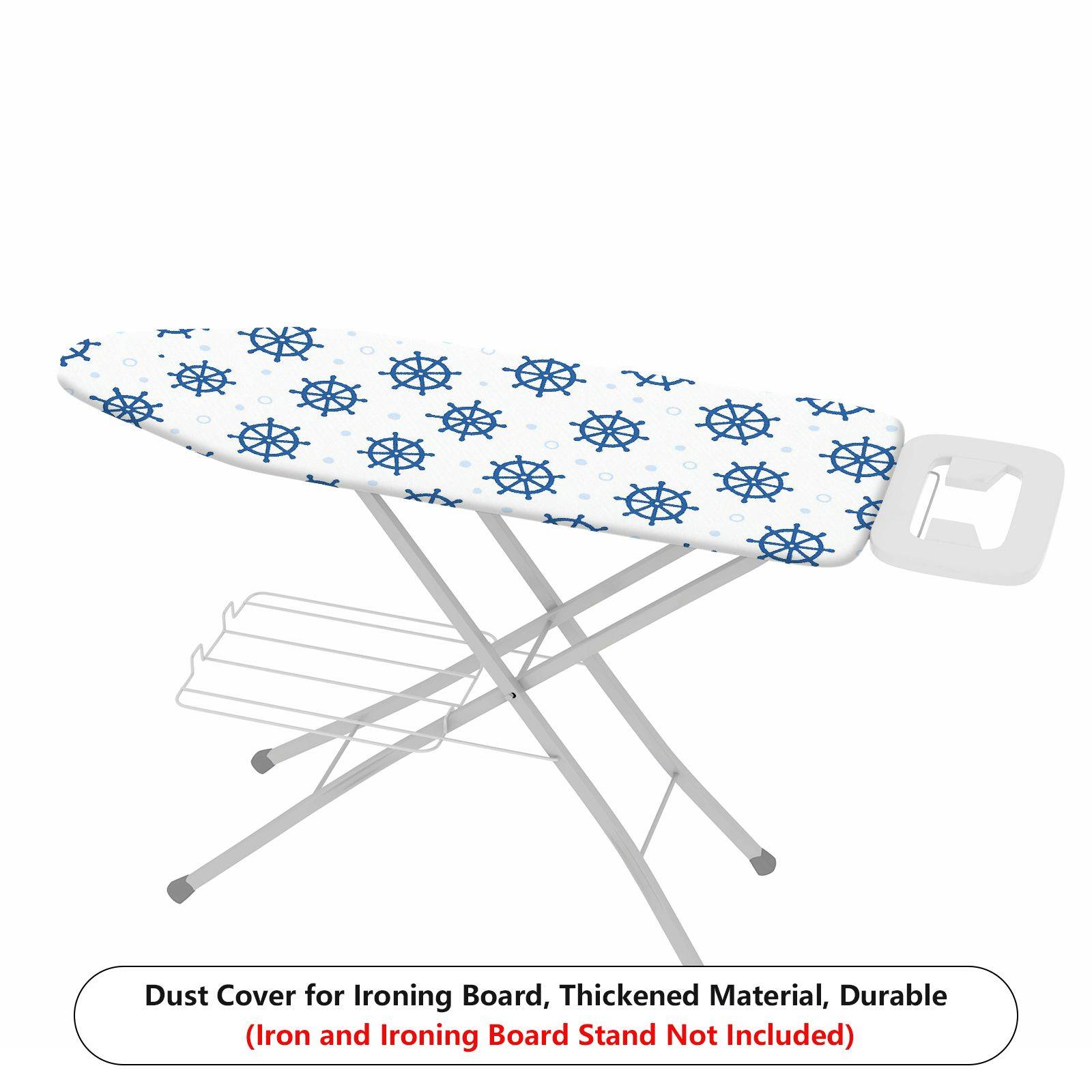 1-Piece Nautical Ship Wheel Ocean  Ironing Board Cover, Universal Size, Without Board