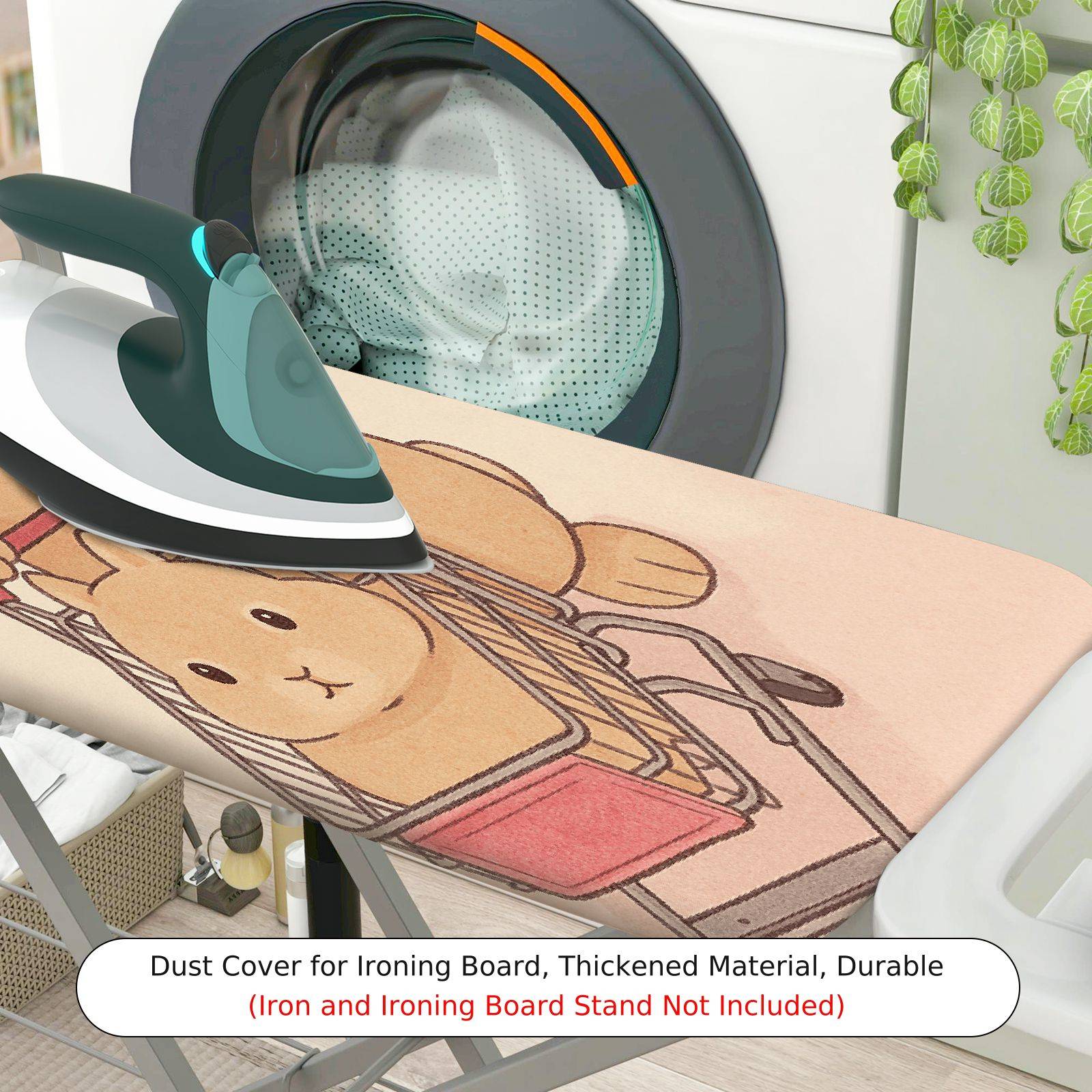 1-Piece Cute Rabbit  Animal  Ironing Board Cover, Universal Size, Without Board